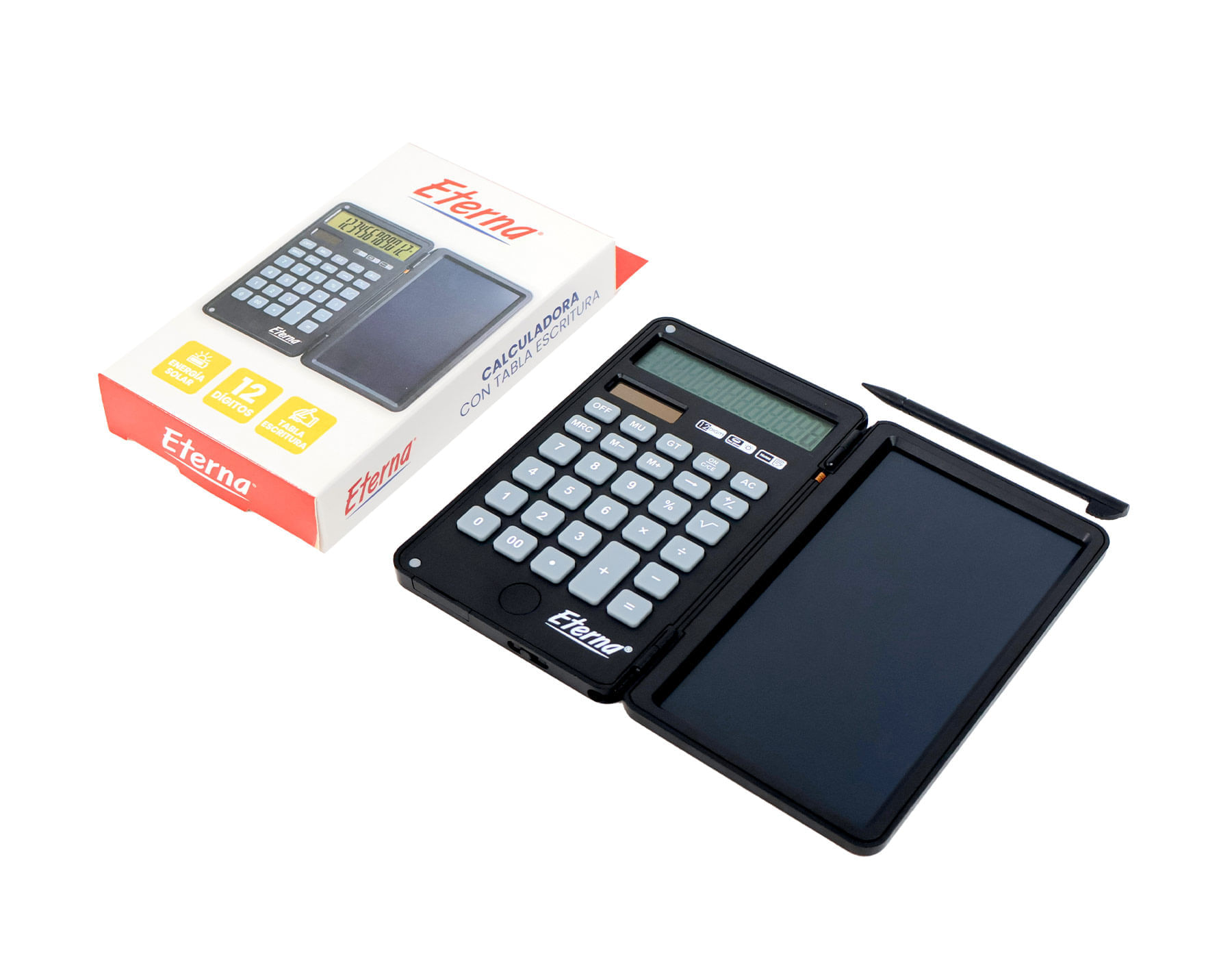 Calculadora tabla de escritura Lápiz táctil Bateria solar Eterna img #3