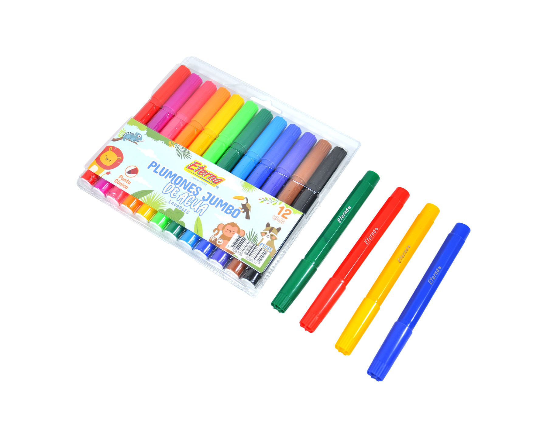 Set de Plumones Lavables x 12 Eterna img #3