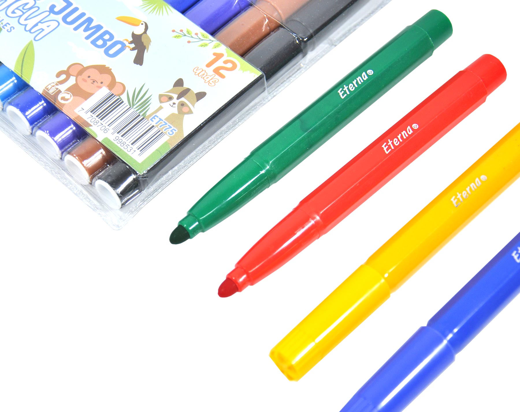 Set de Plumones Lavables x 12 Eterna img #2