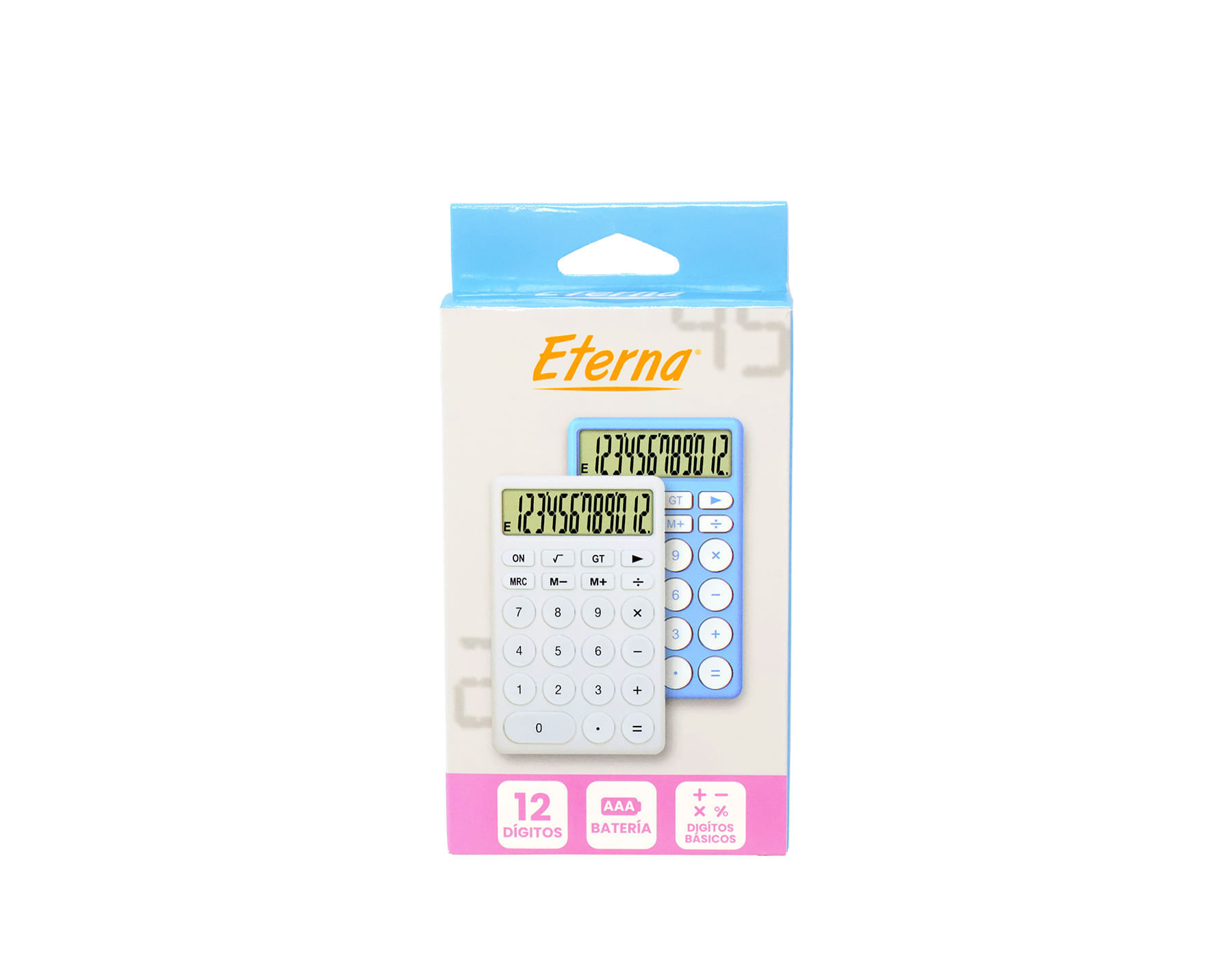 Calculadora de Mano 12 dígitos bateria AAA Eterna img #1