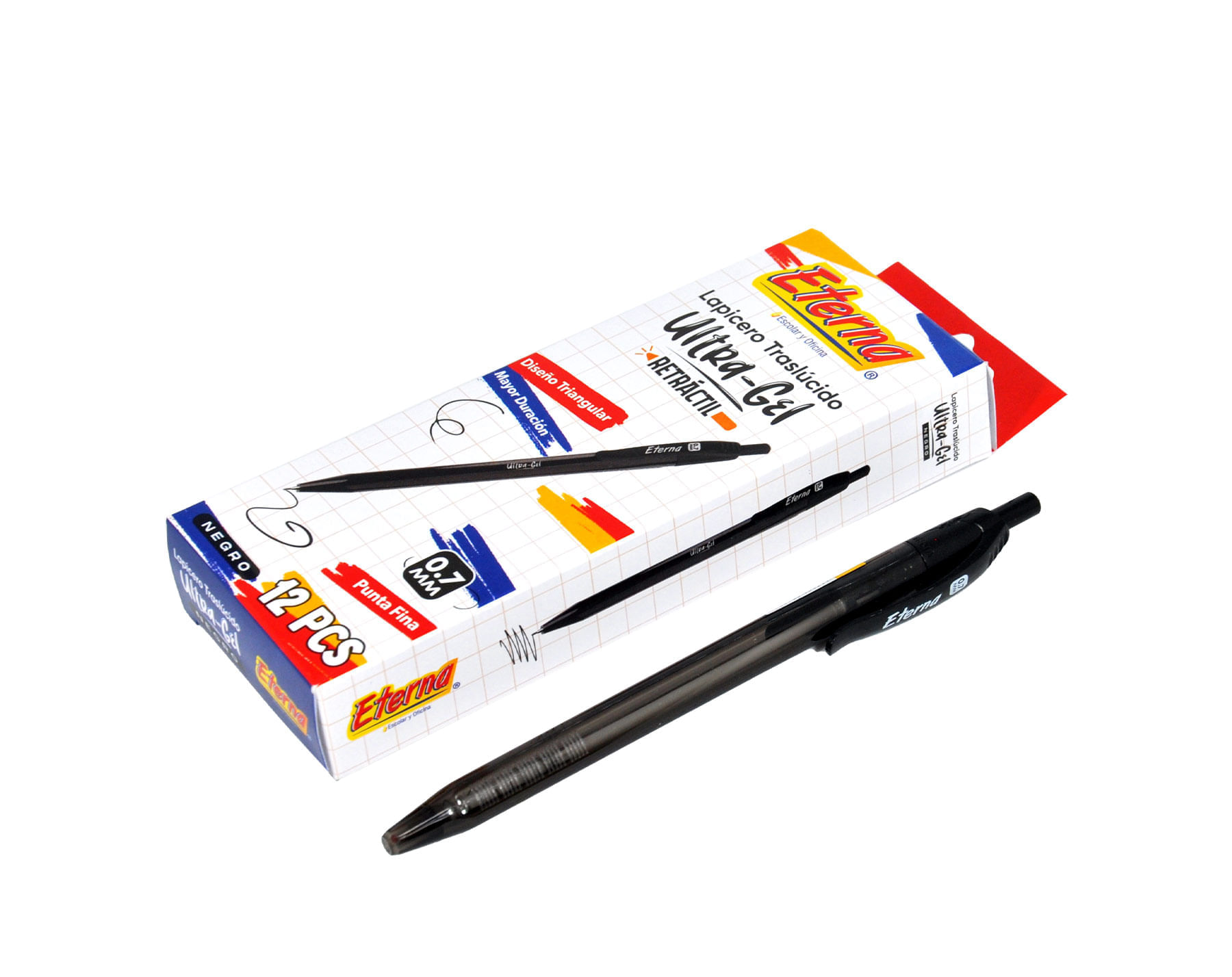 Lapicero Negro  Retráctil Tinta 0.7 mm Eterna img #3
