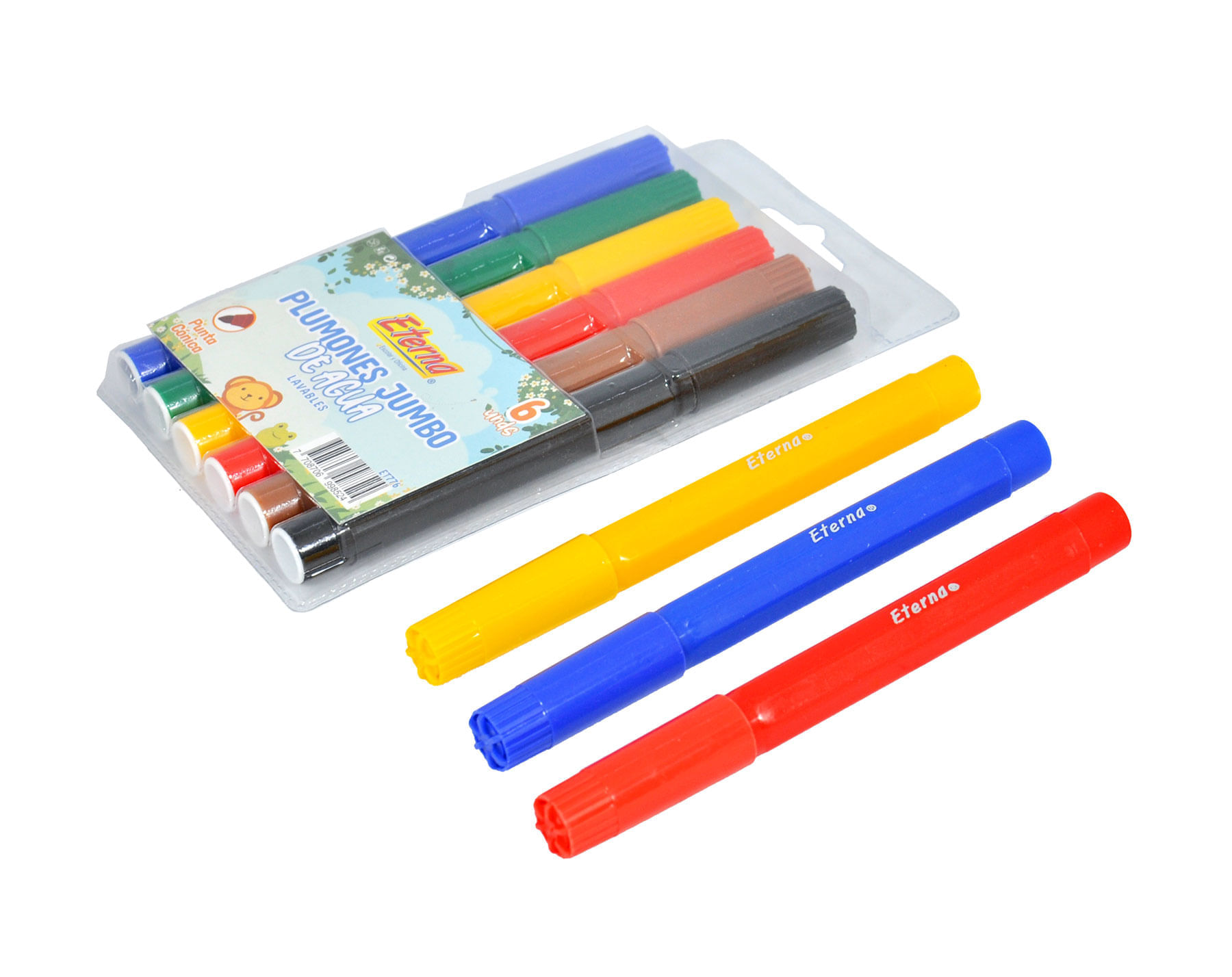 Set de Plumones Lavables x 6 Eterna img #2