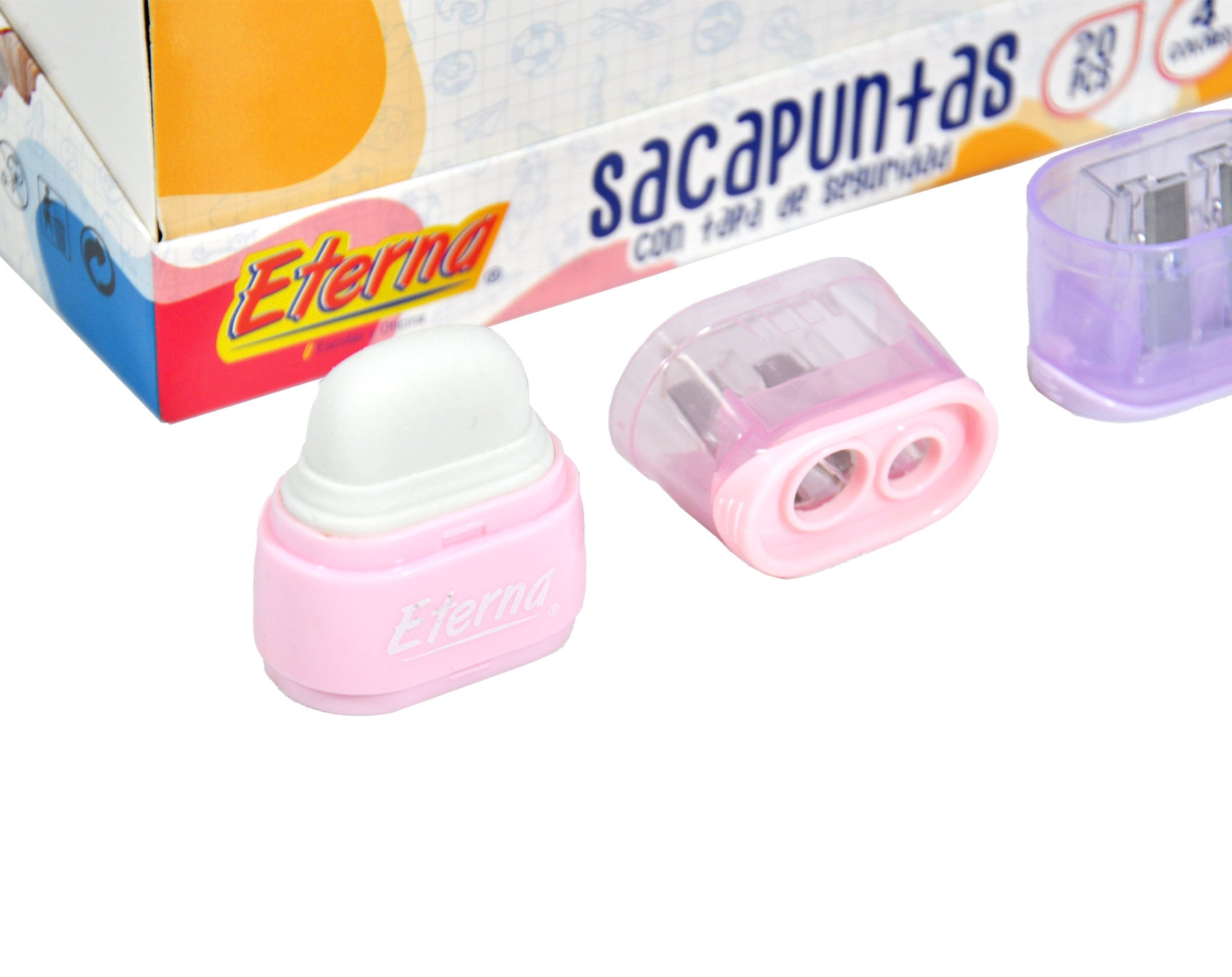 Sacapunta Dos Huecos con Borrador Eterna img #1