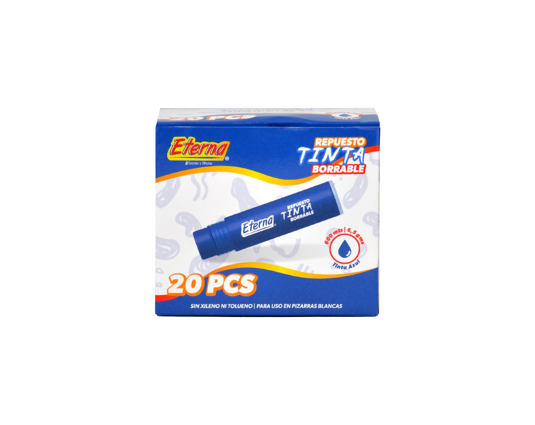 Cartucho Para Recargar Marcadores Azul Eterna X 20  Eterna img #1