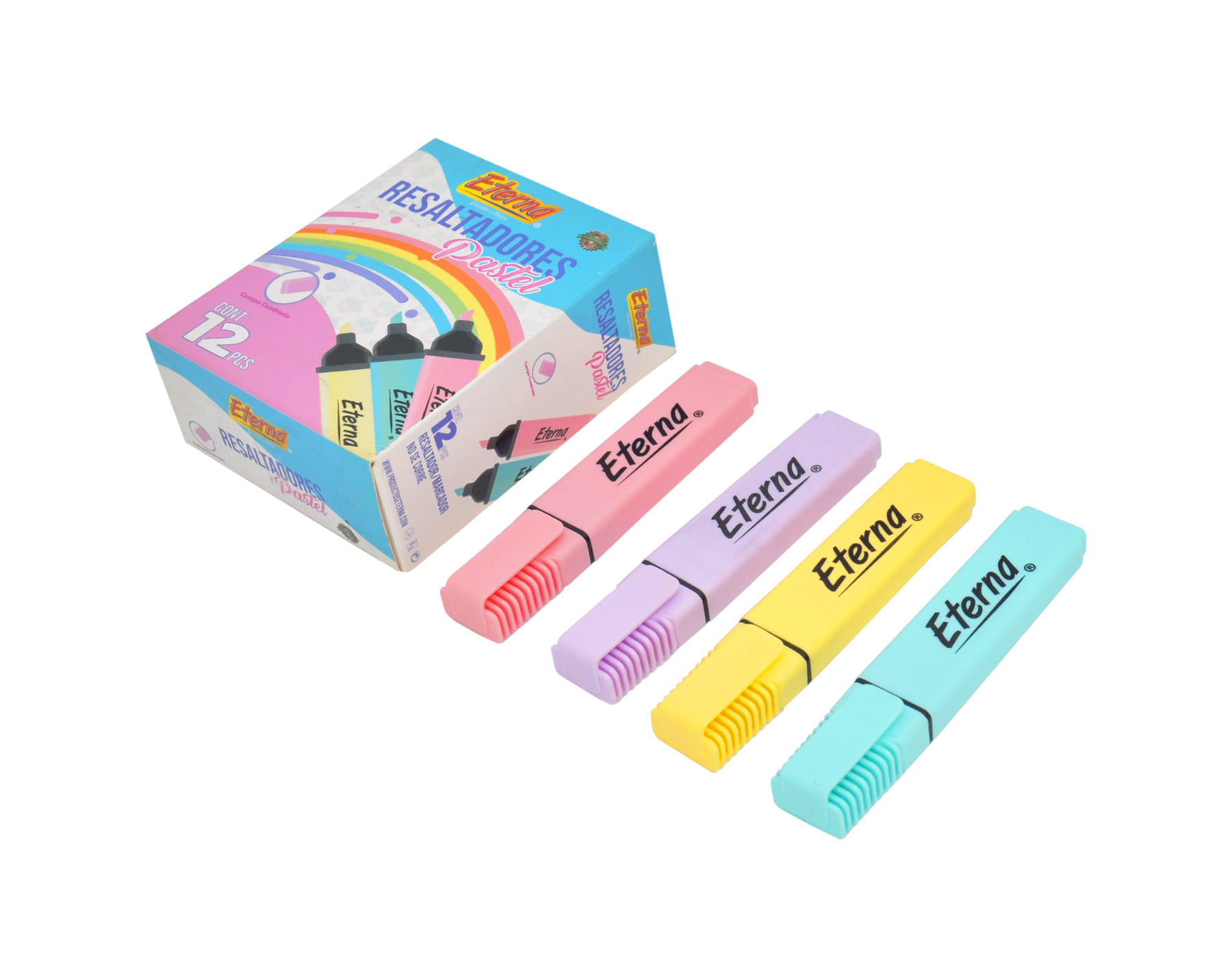 Caja de Resaltadores Pastel x 12 Eterna img #3