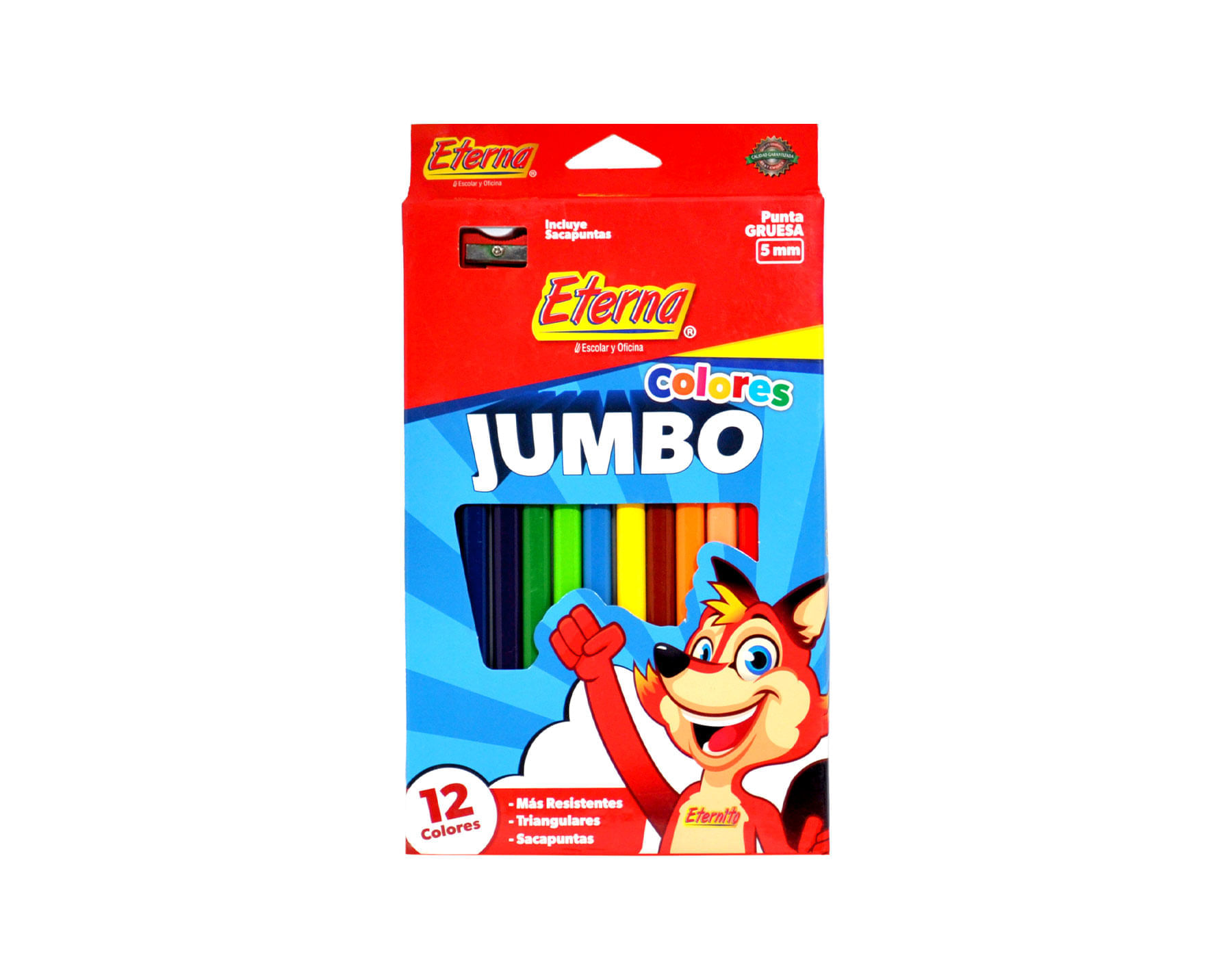 Lápices de Colores Jumbo Triangular x  12 Eterna img #1