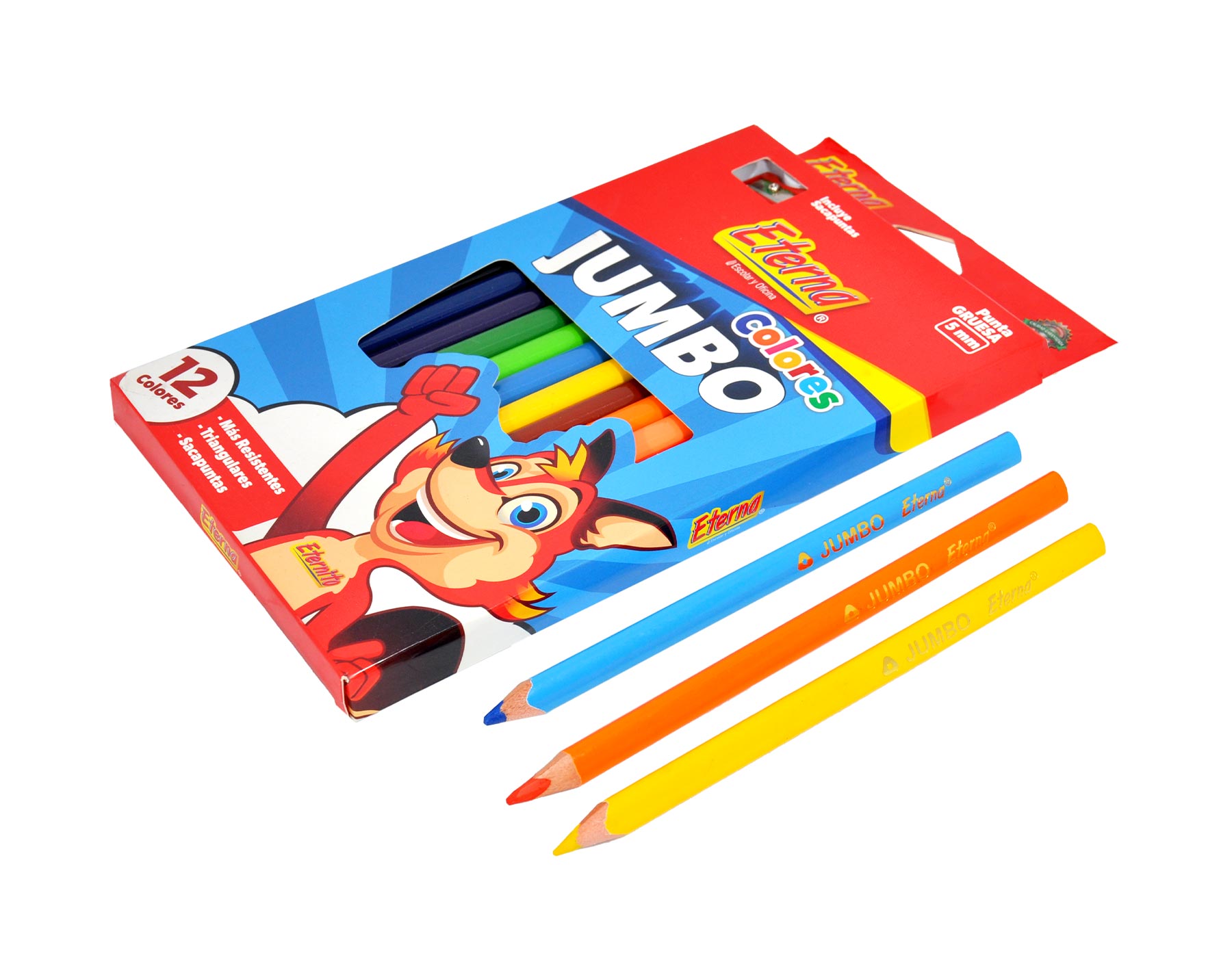Lápices de Colores Jumbo Triangular x  12 Eterna img #2