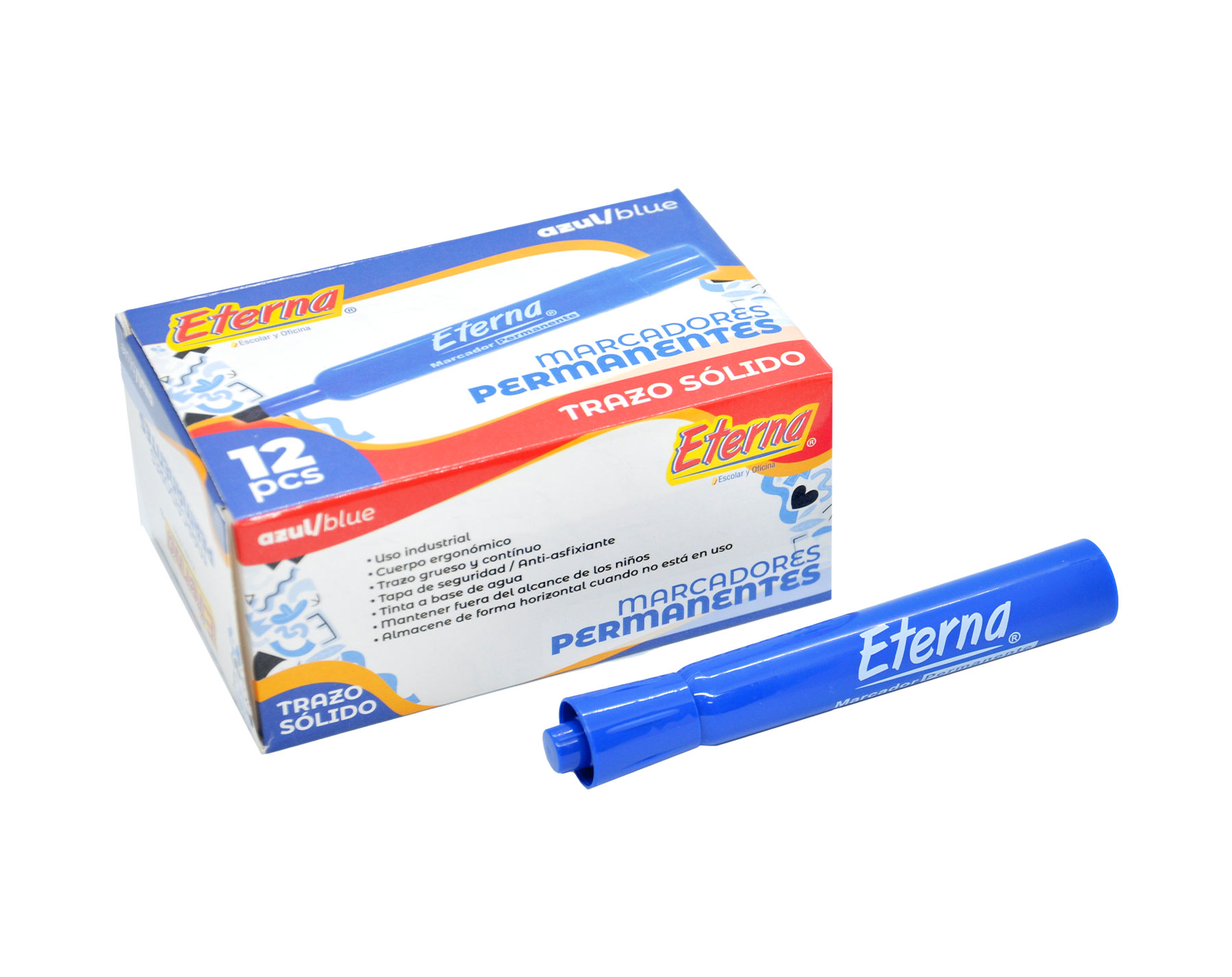 Marcador Permanente  Azul  Eterna img #3