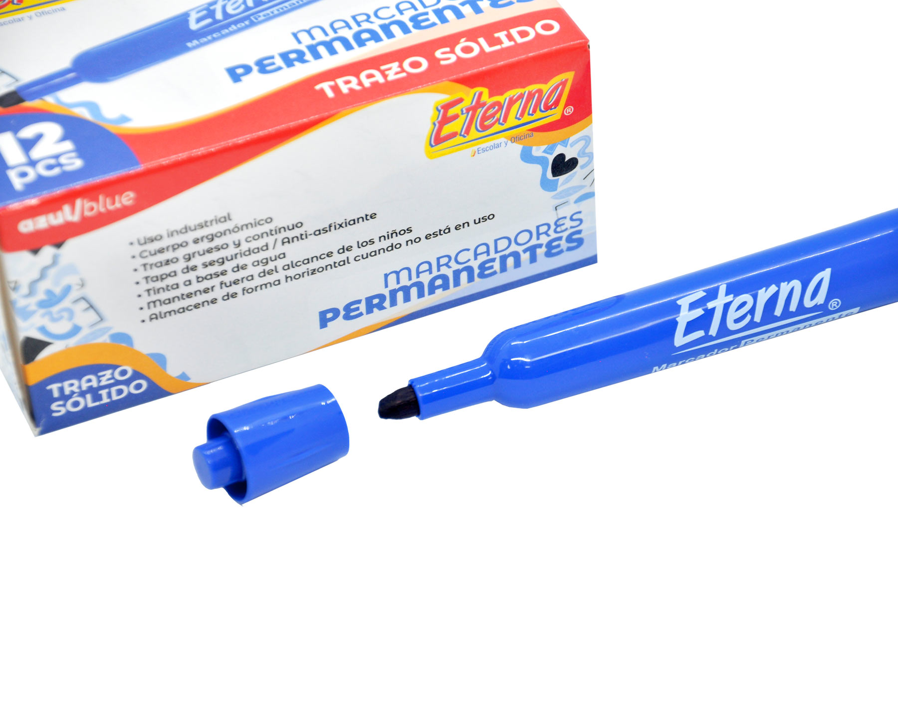 Marcador Permanente  Azul  Eterna img #1