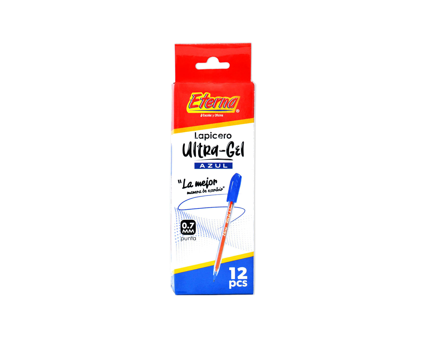 Lapicero Mina Naranja Ultra Gel Azul Eterna img #2