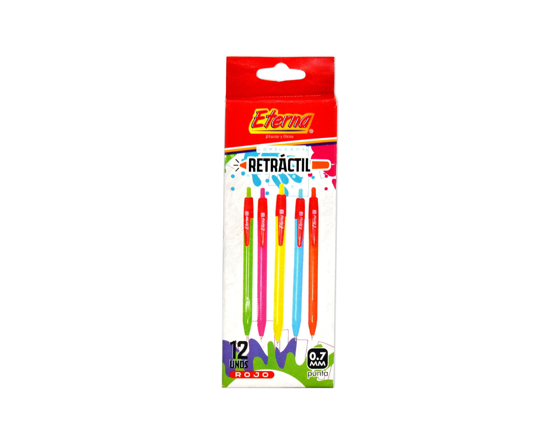 Lapicero Rojo  Retráctil Tinta 0.7 mm Eterna img #2