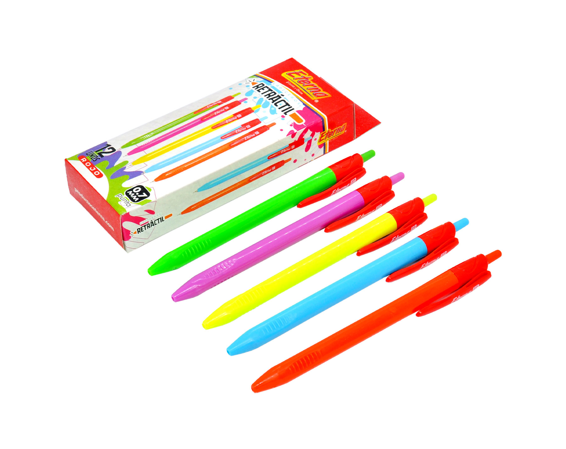 Lapicero Rojo  Retráctil Tinta 0.7 mm Eterna img #3