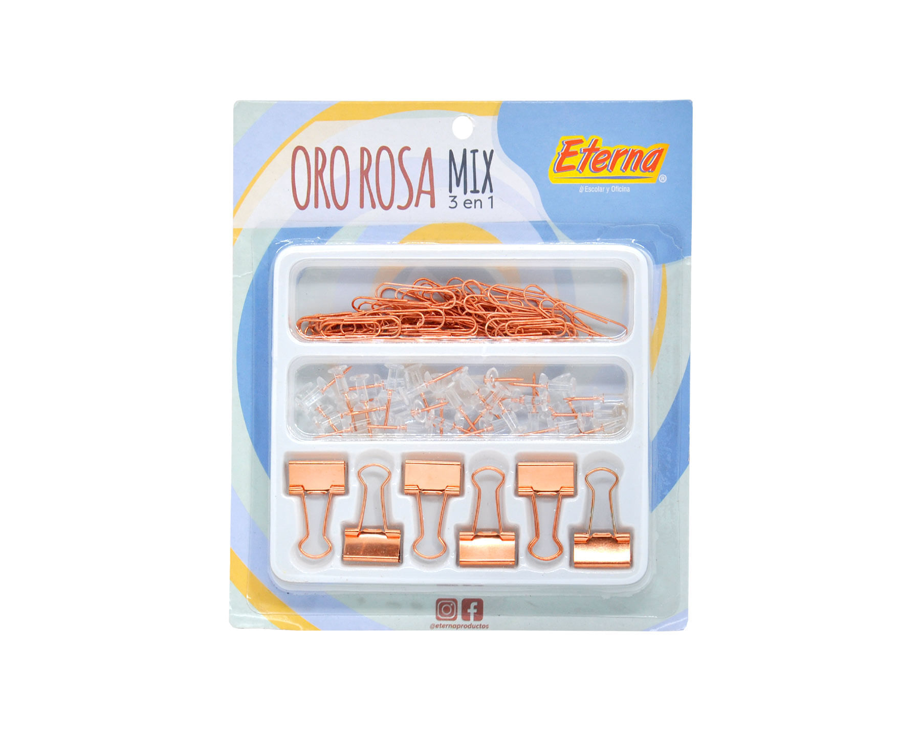 Set de Ganchos Oficina Oro Rosa Eterna img #1