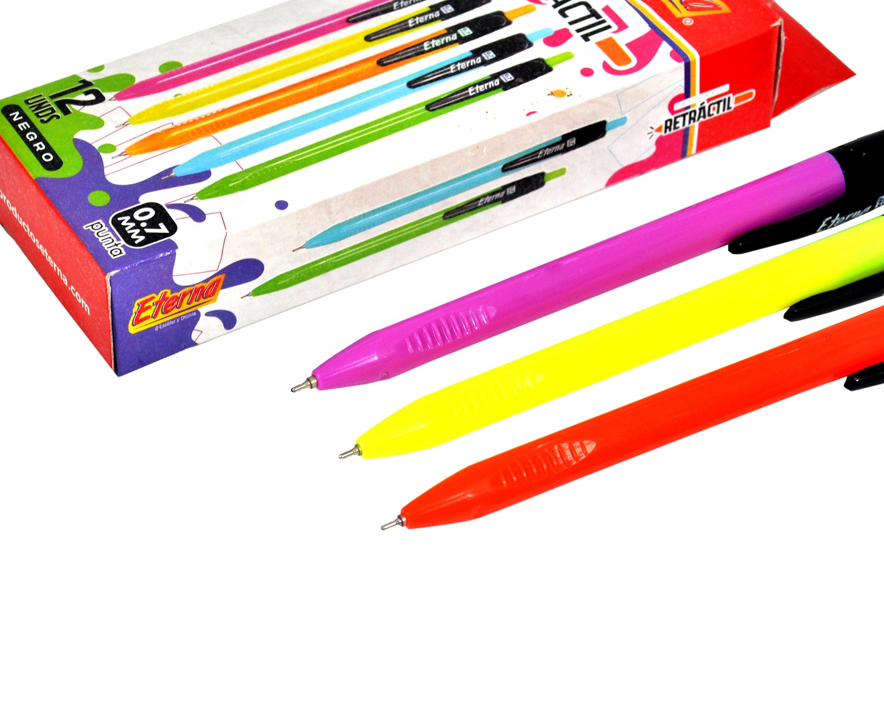 Lapicero Negro  Retráctil Tinta 0.7 mm Eterna img #1