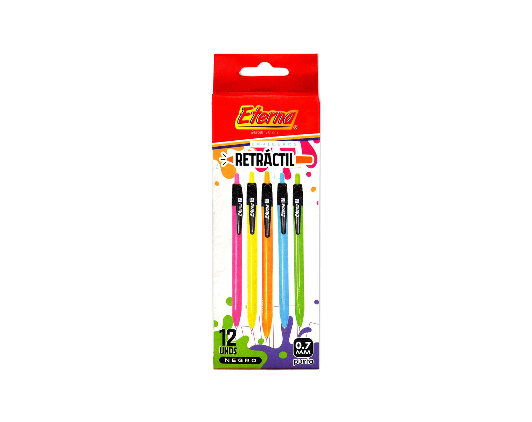 Lapicero Negro  Retráctil Tinta 0.7 mm Eterna img #2