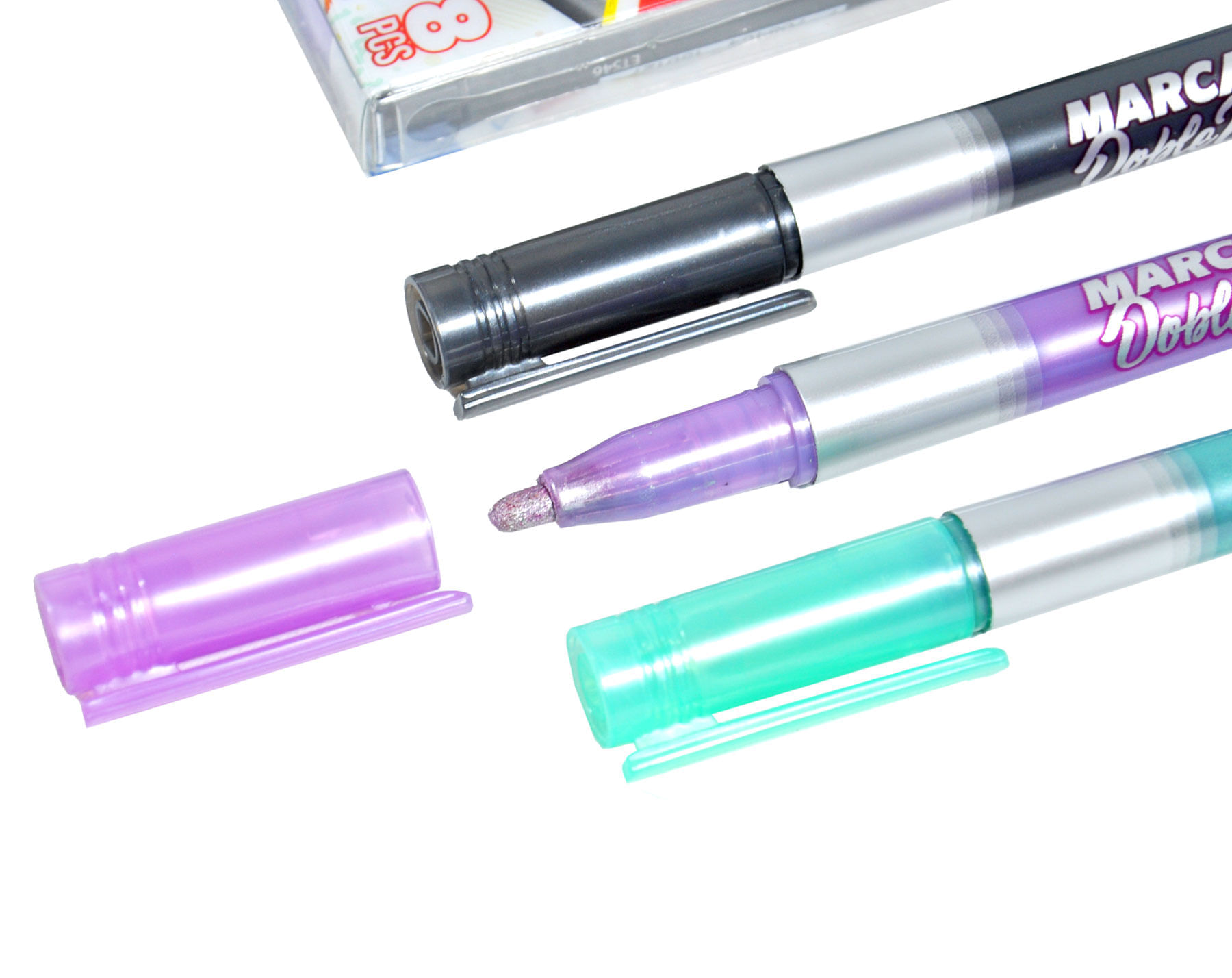 Marcadores Doble Línea x 8 Eterna img #3