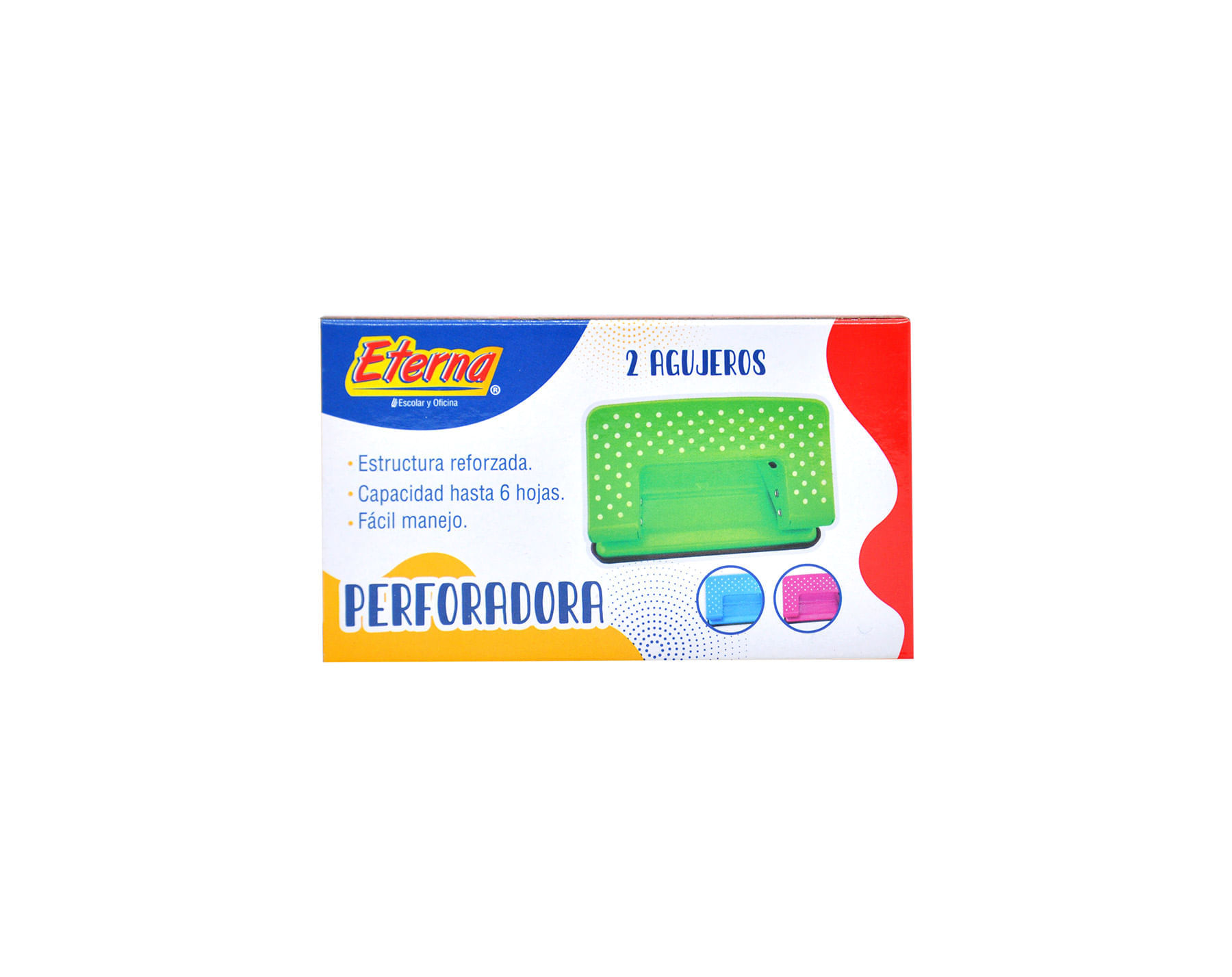 Perforadora de Colores  2 Huecos Eterna img #1