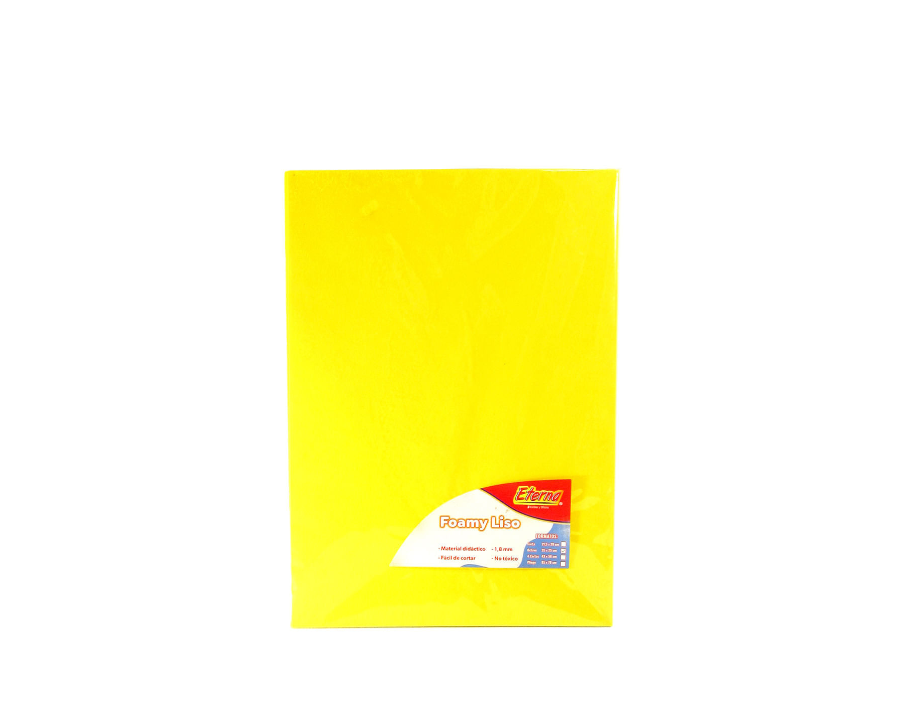 Foamy Liso 1,8 X 10 Unid 35x25 Amarillo Eterna img #1
