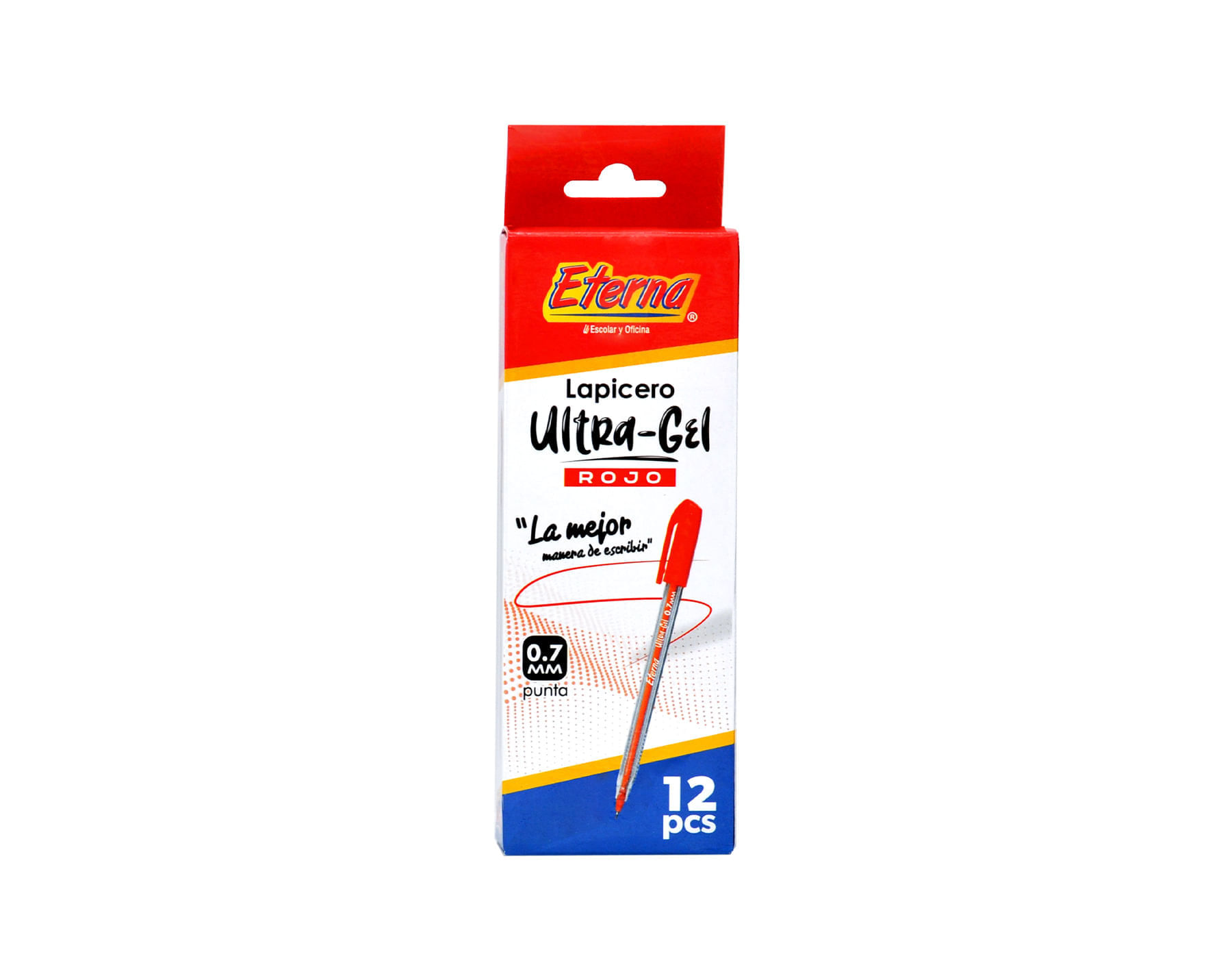 Lapicero Mina Naranja Ultra Gel Rojo Eterna img #2