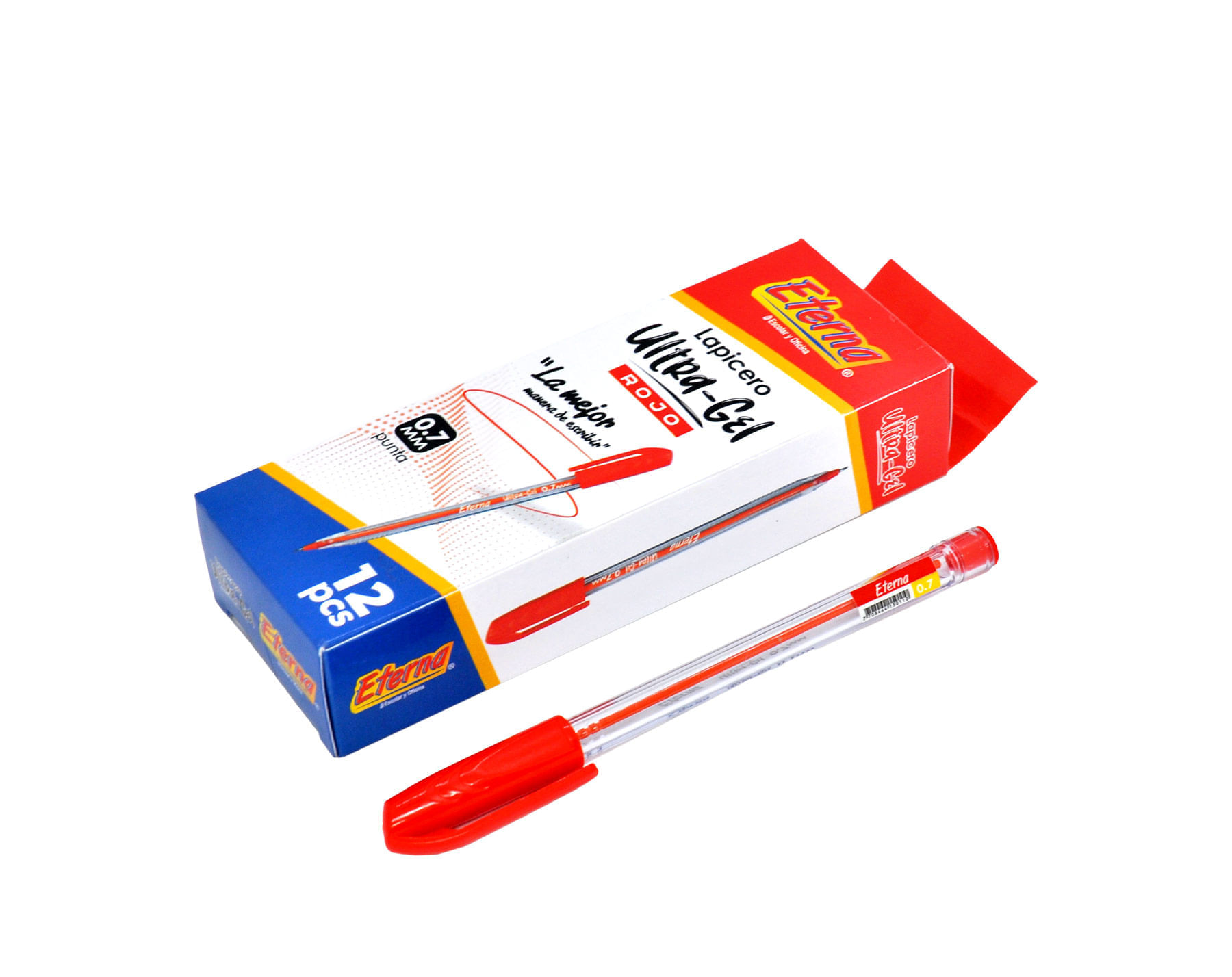 Lapicero Mina Naranja Ultra Gel Rojo Eterna img #3