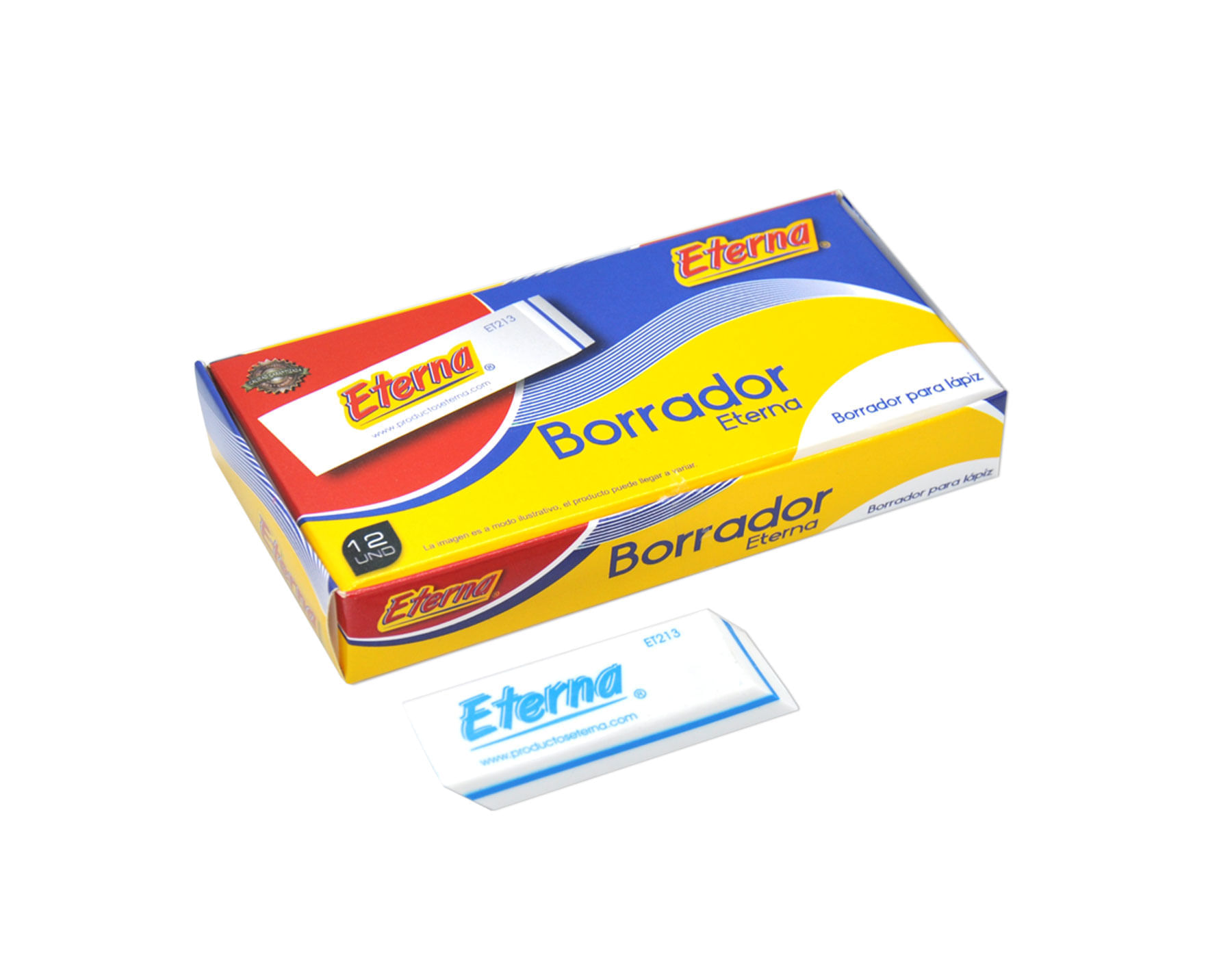 Borrador Eterna Blanco X 12 Pcs Eterna img #2