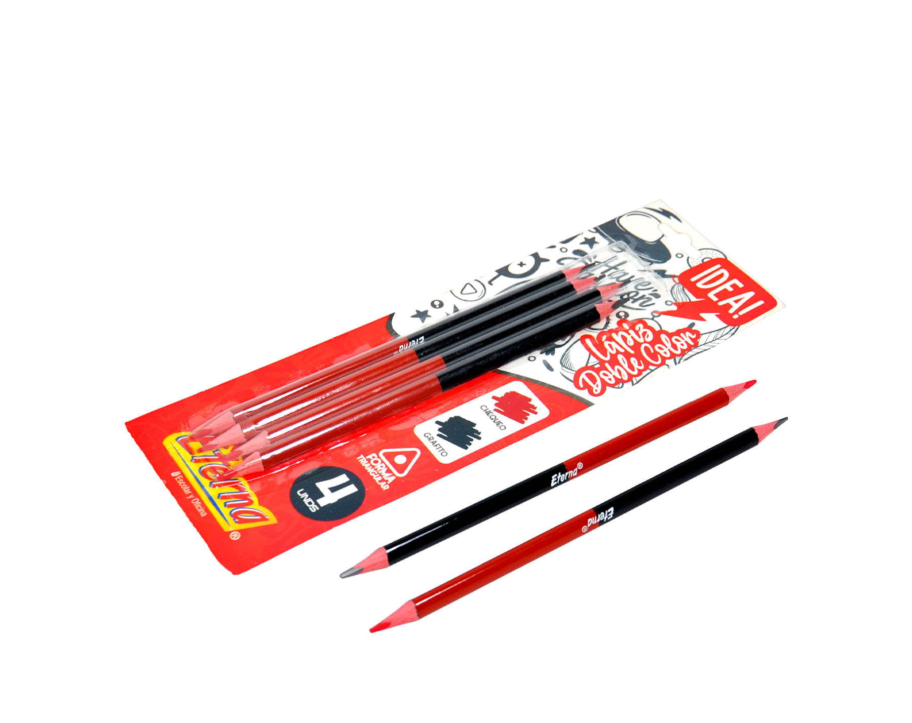 Set Lápices Bicolor x 4 Eterna img #2