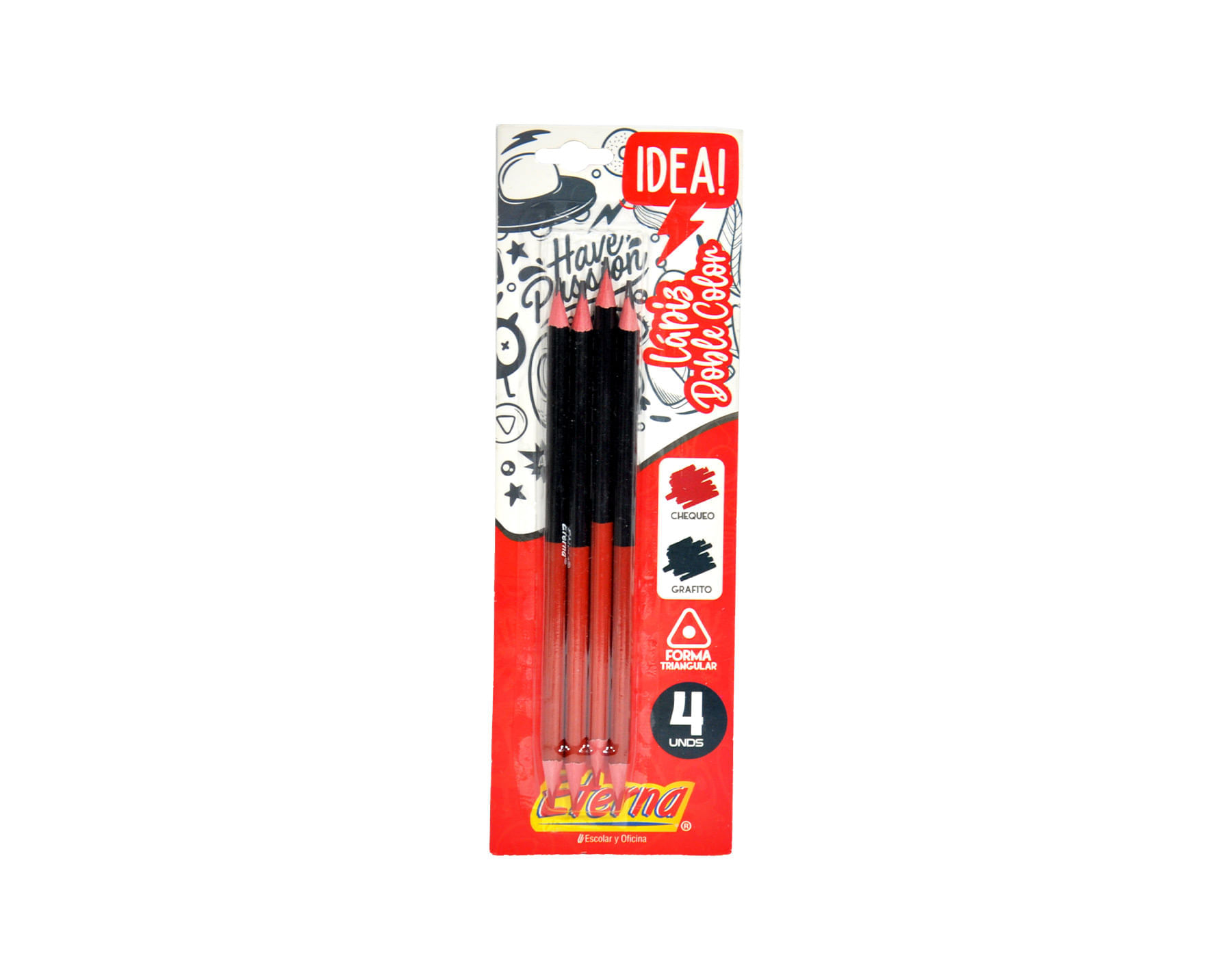 Set Lápices Bicolor x 4 Eterna img #1