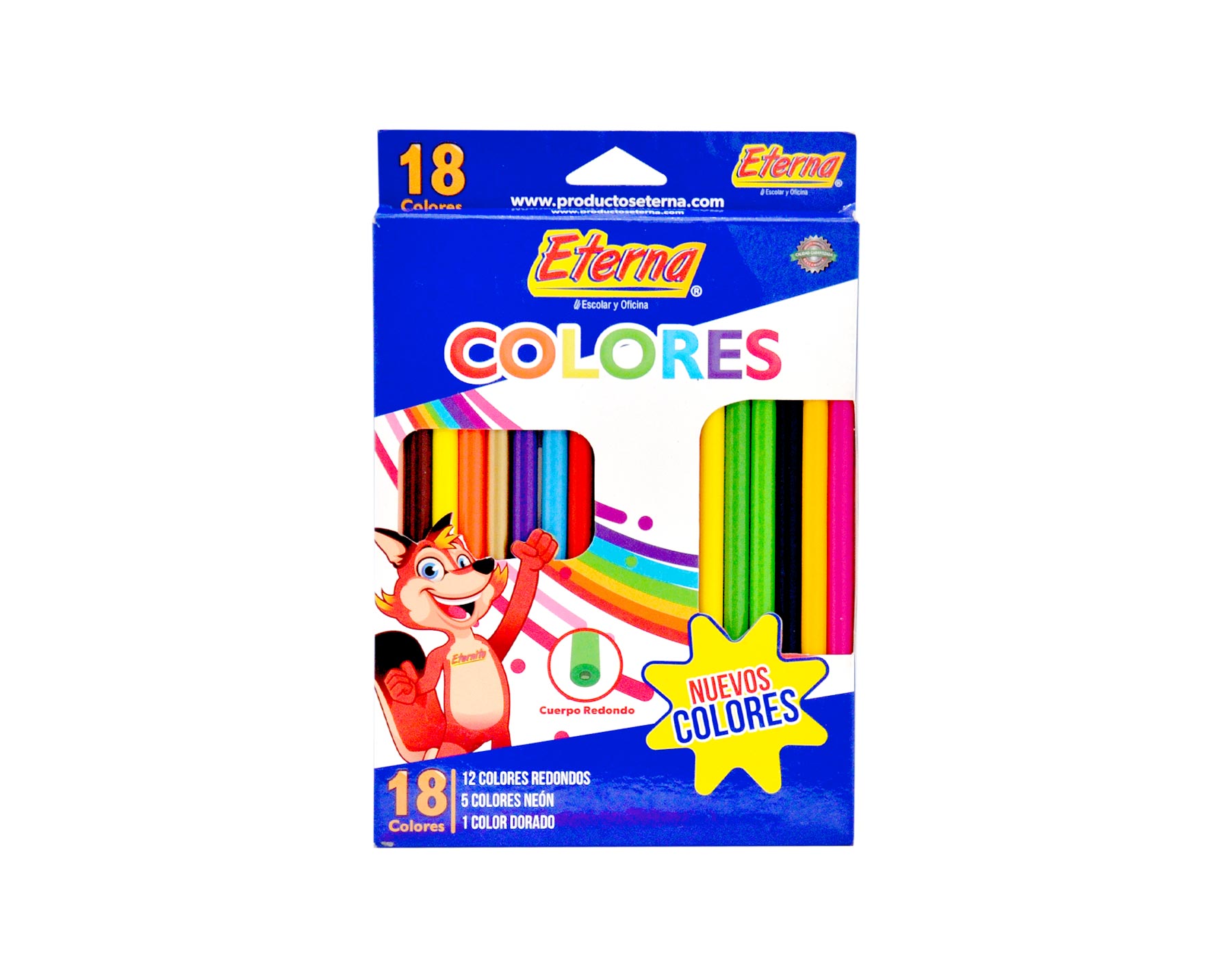 Lápices de Colores Redondos Variados x 18 Eterna img #1