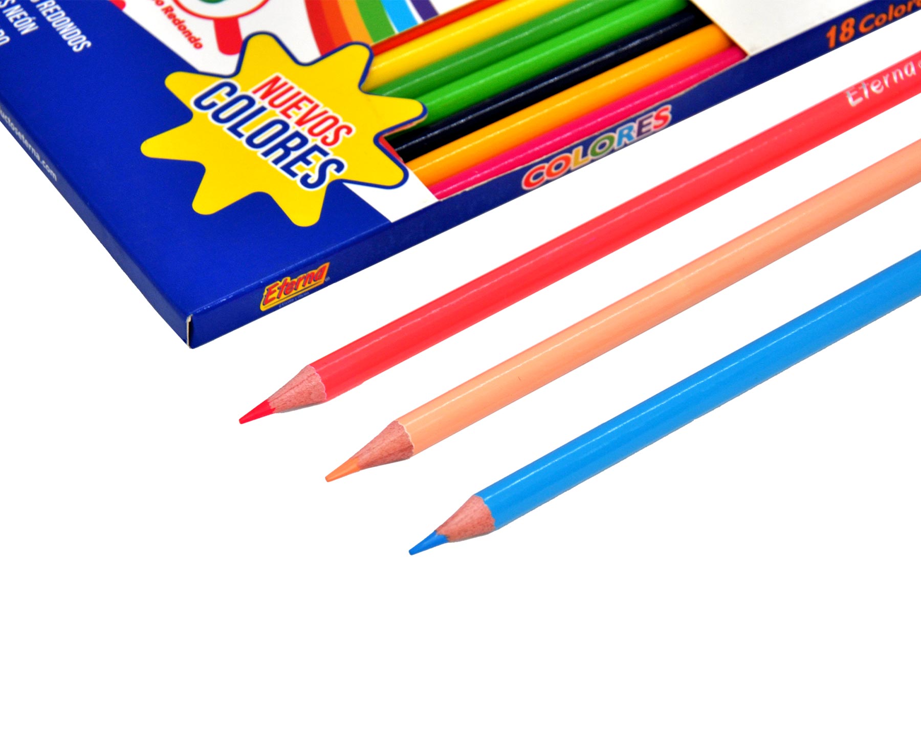 Lápices de Colores Redondos Variados x 18 Eterna img #3