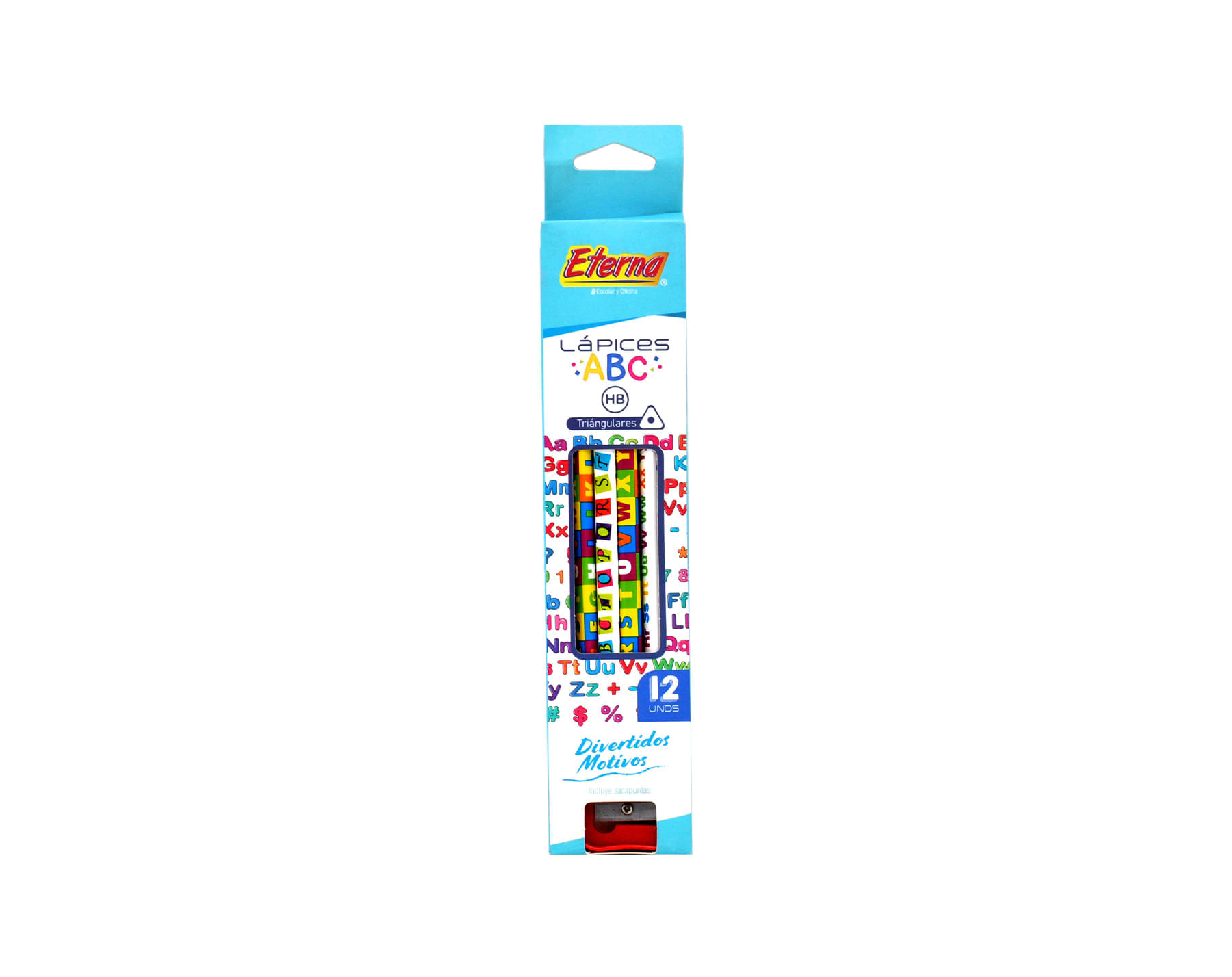 Lápices Negros Cuerpo ABC  Neón x 12  Eterna img #1