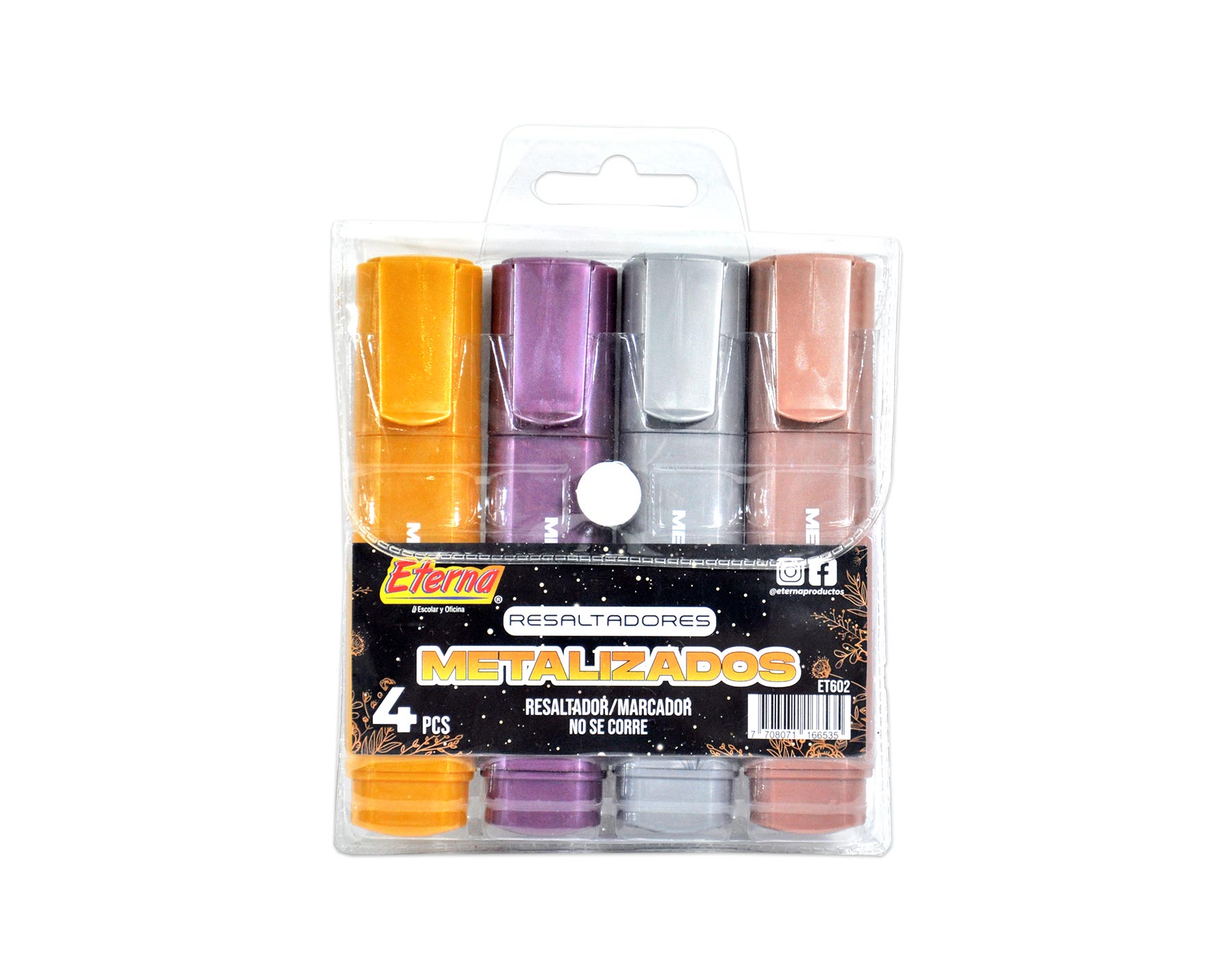 Resaltadores Metalizados x4 PCS Eterna img #1