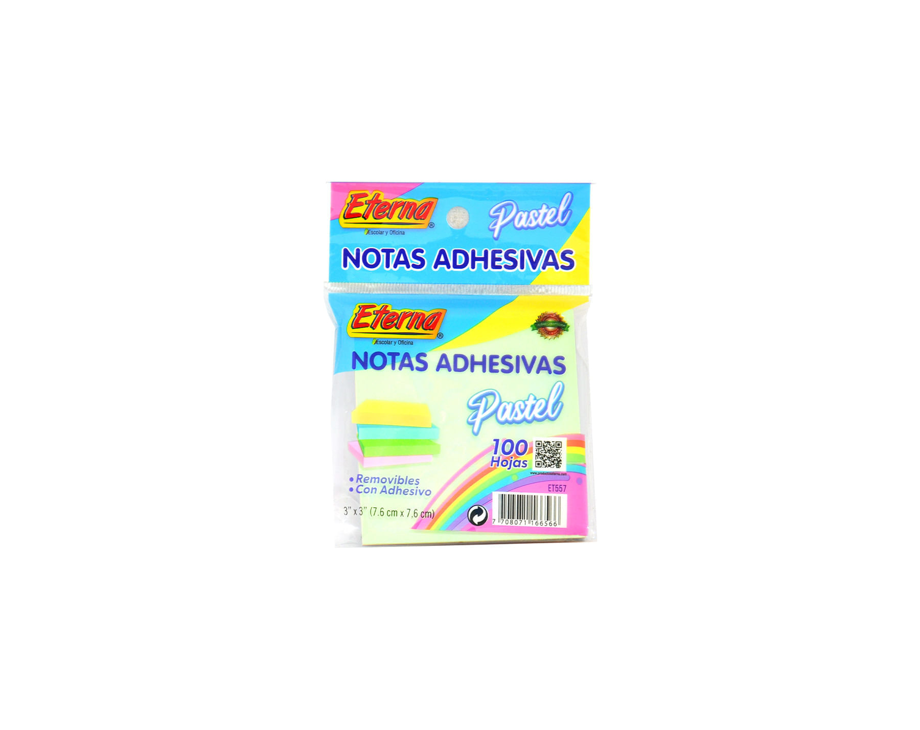 Notas Adhesivas Color pastel Eterna 76x76mm img #1