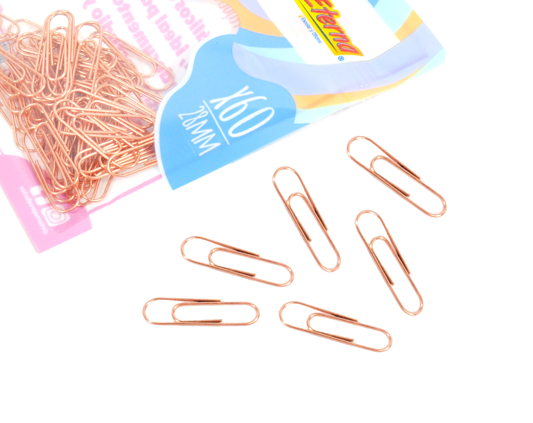 Clips Estandar Oro Rosa x 60 Eterna img #3
