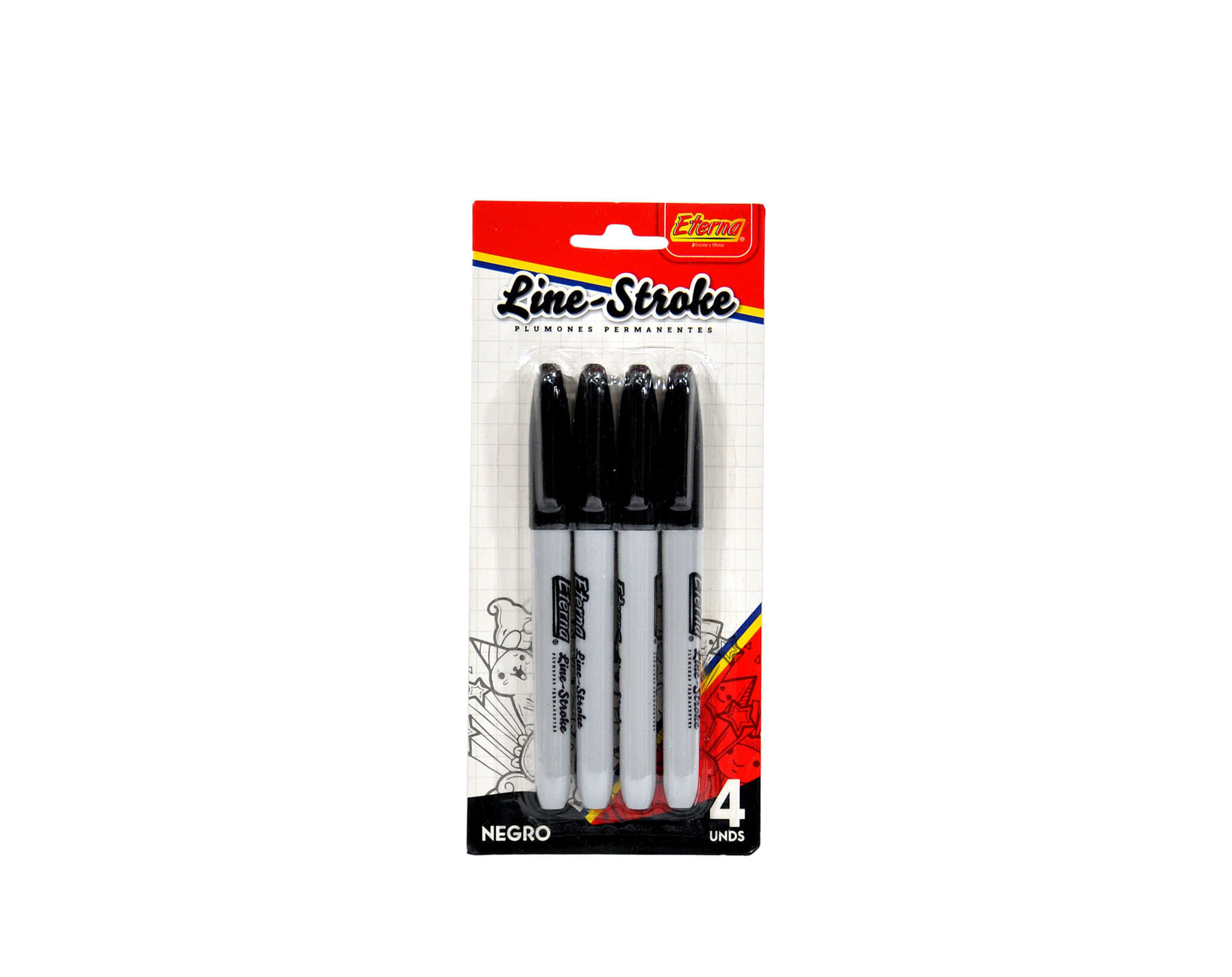 Marcadores Line Stroke Negro x 4 Eterna img #1