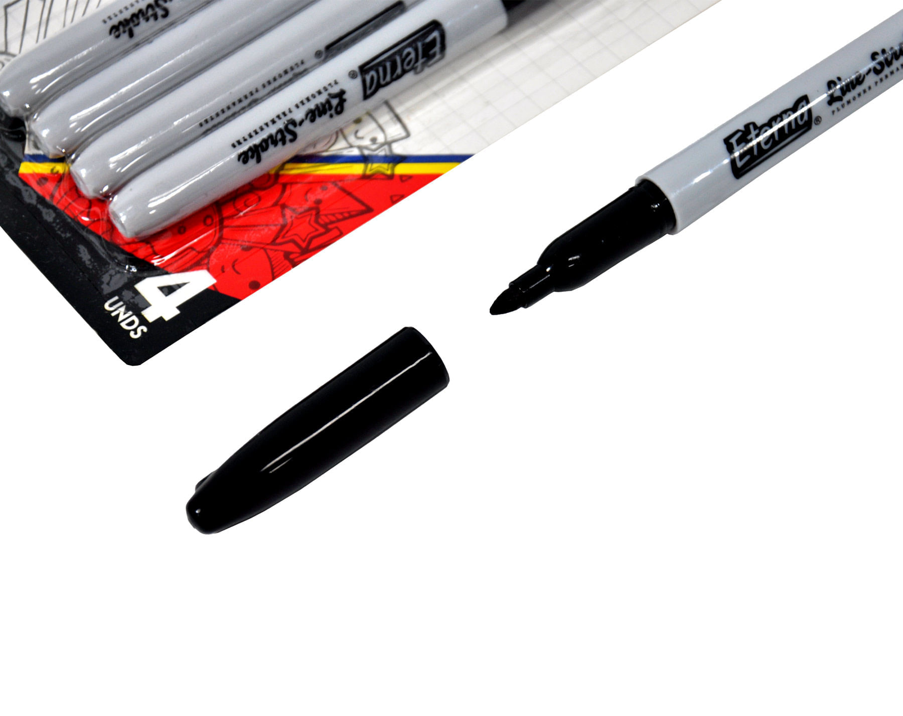 Marcadores Line Stroke Negro x 4 Eterna img #3