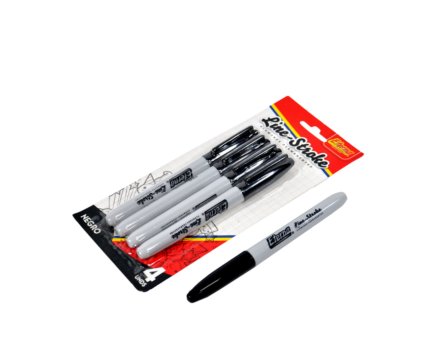Marcadores Line Stroke Negro x 4 Eterna img #2
