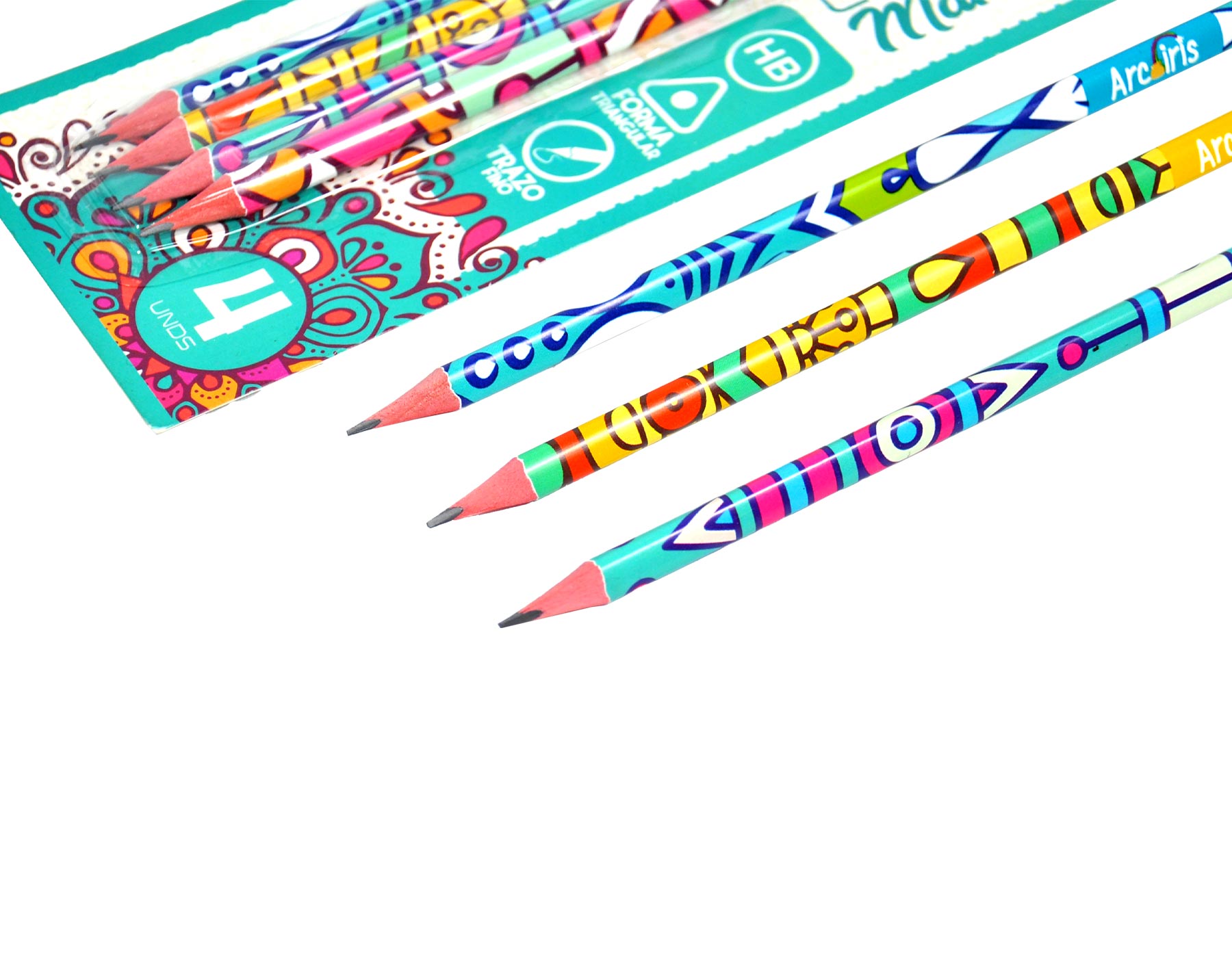 Set Lápices Mandala x 4 Arcoíris img #3