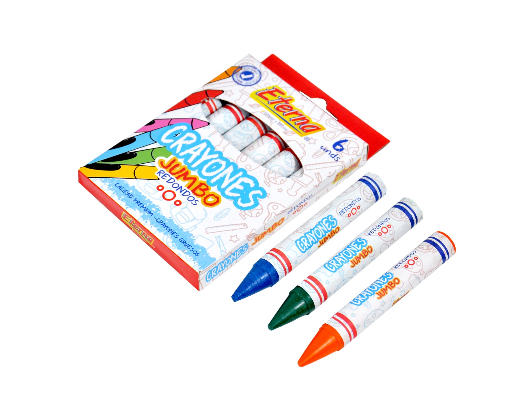Crayón Eterna X 6 Jumbo Largo Eterna img #2