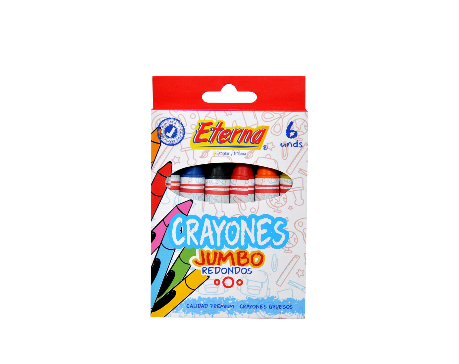 Crayón Eterna X 6 Jumbo Largo Eterna img #1