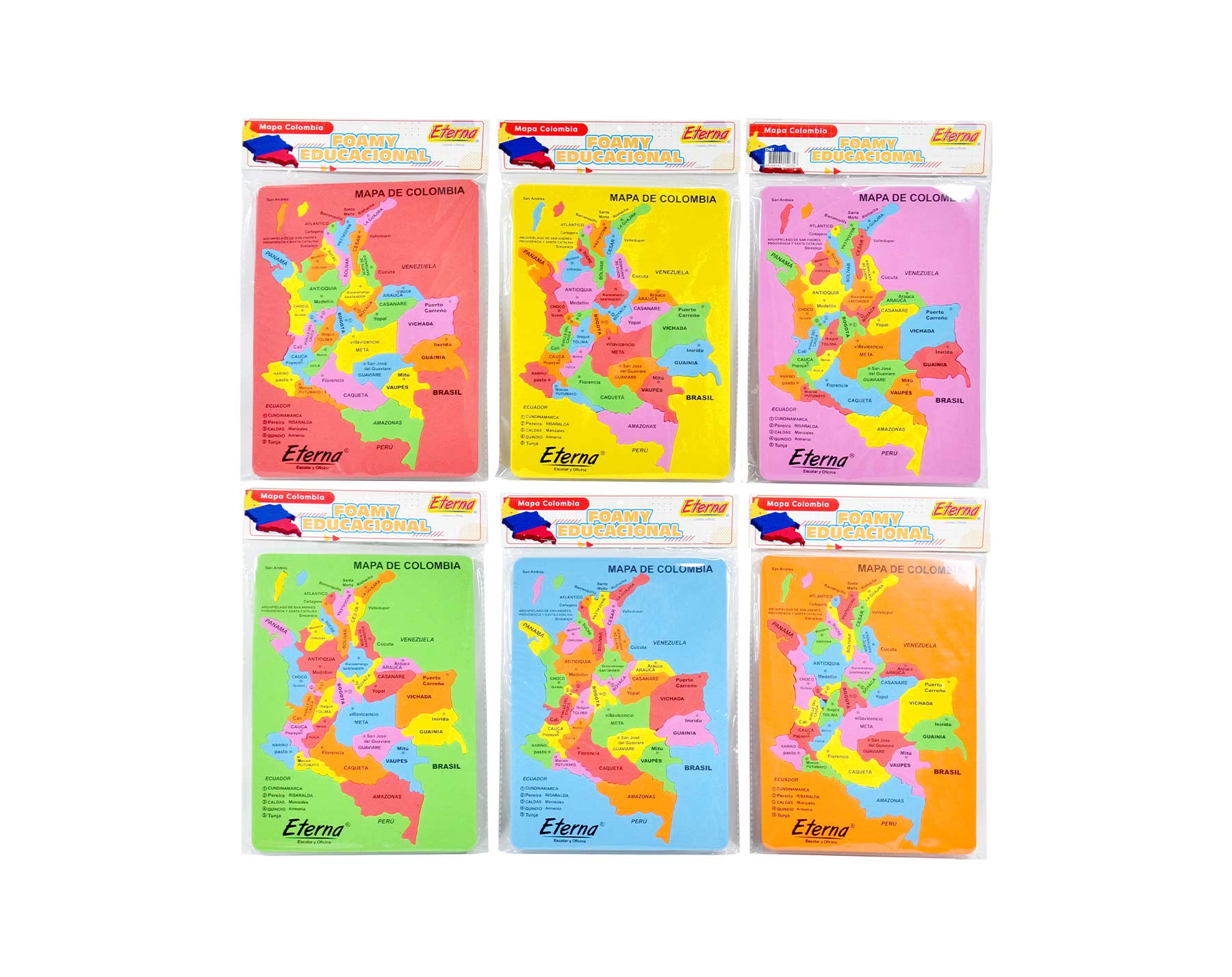 Foamy Educativo Mapa de Colombia  Eterna img #1