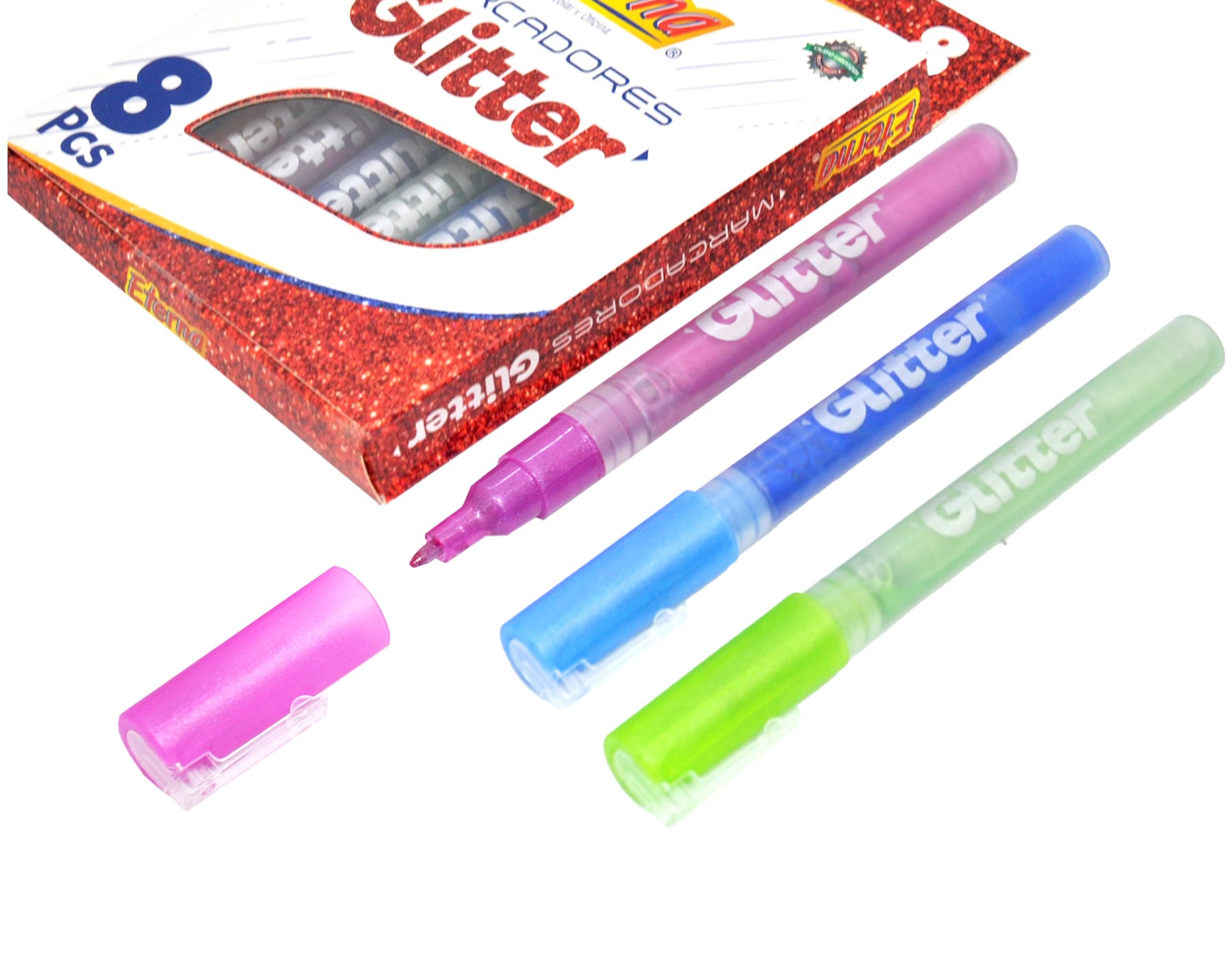 Marcadores  Tinta Liquida Escarchado  x 8 Eterna img #3