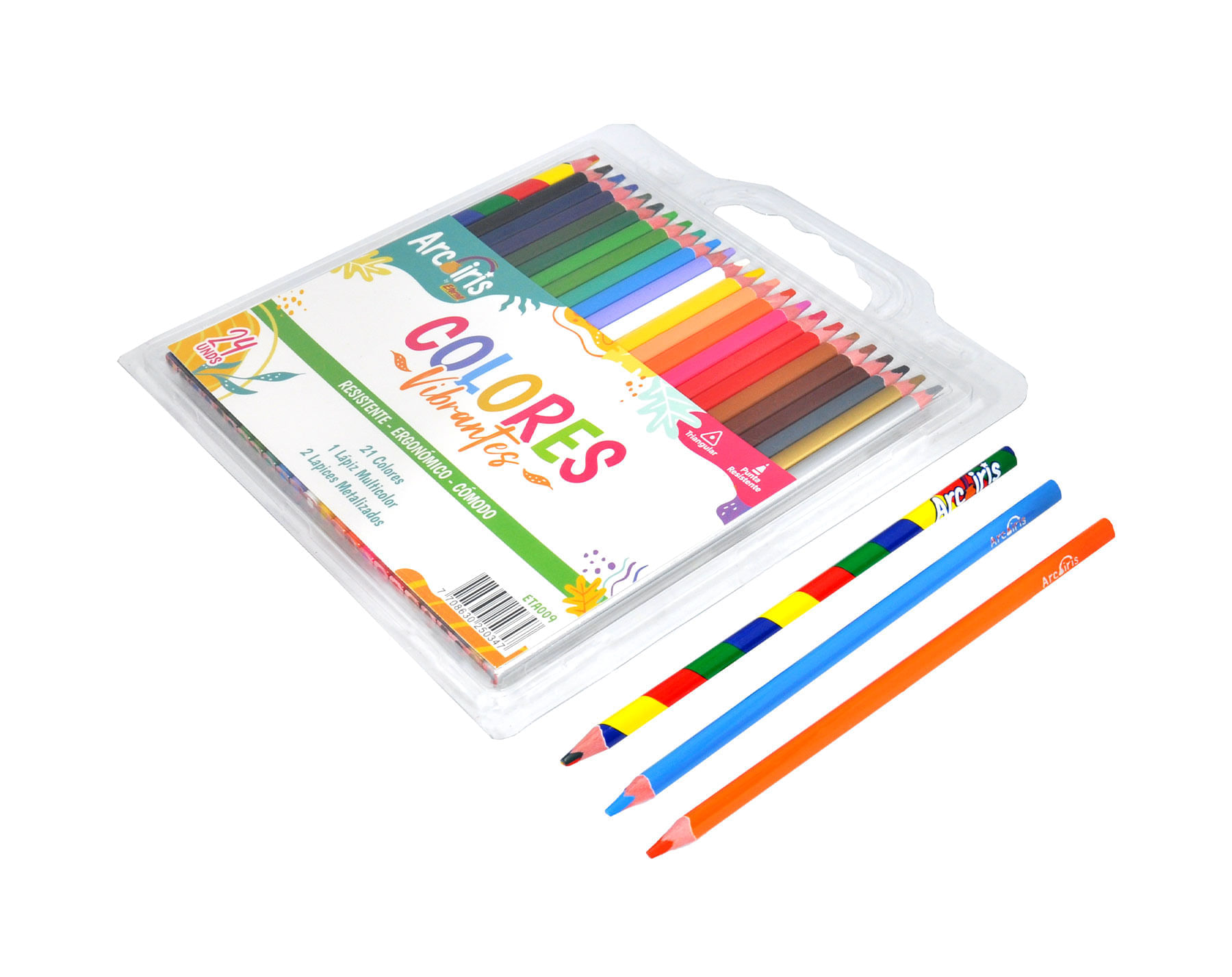 Lápices de Colores Vibrantes x24 Arcoíris img #2