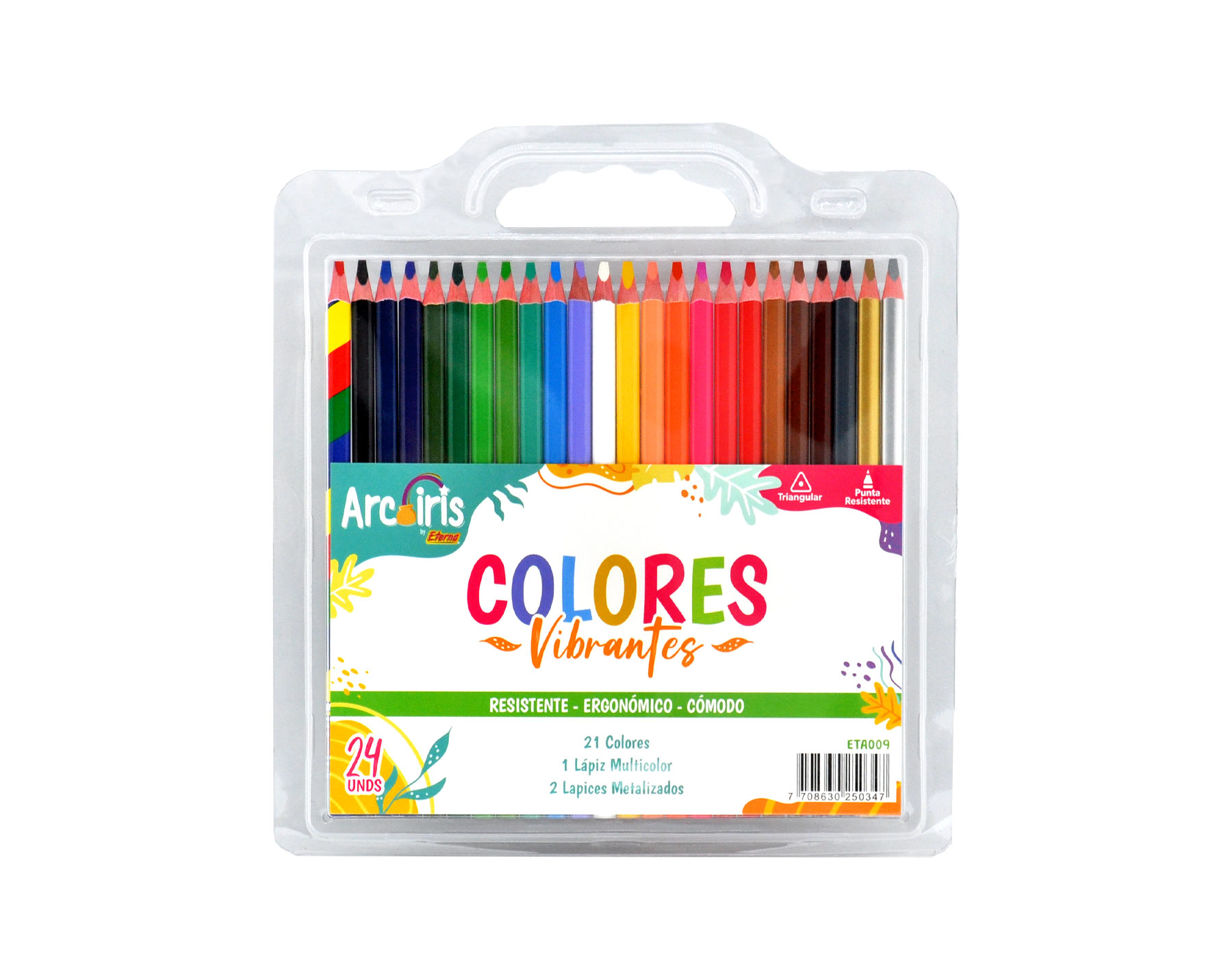 Lápices de Colores Vibrantes x24 Arcoíris img #1