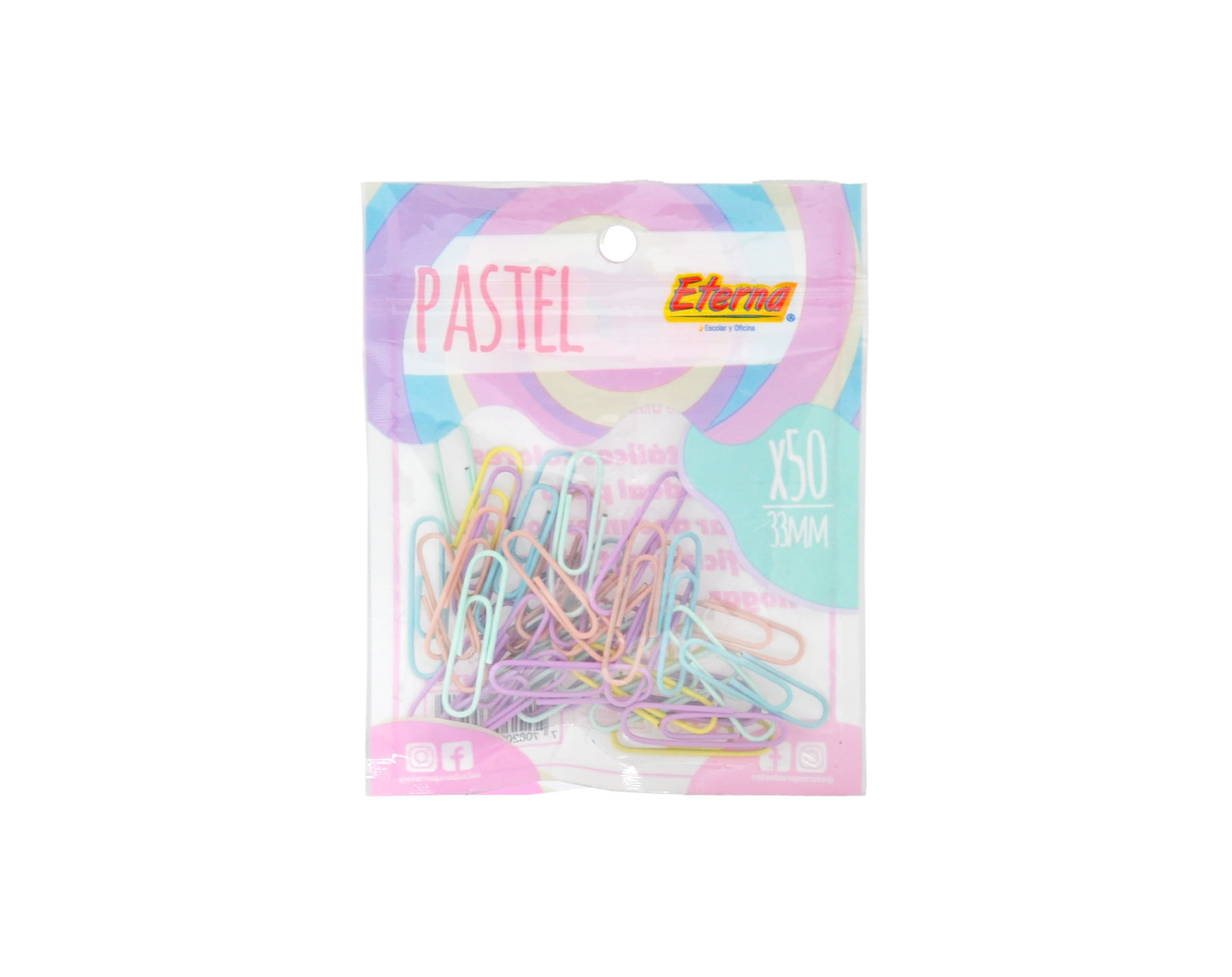 Clips Pastel x 50 Eterna img #1