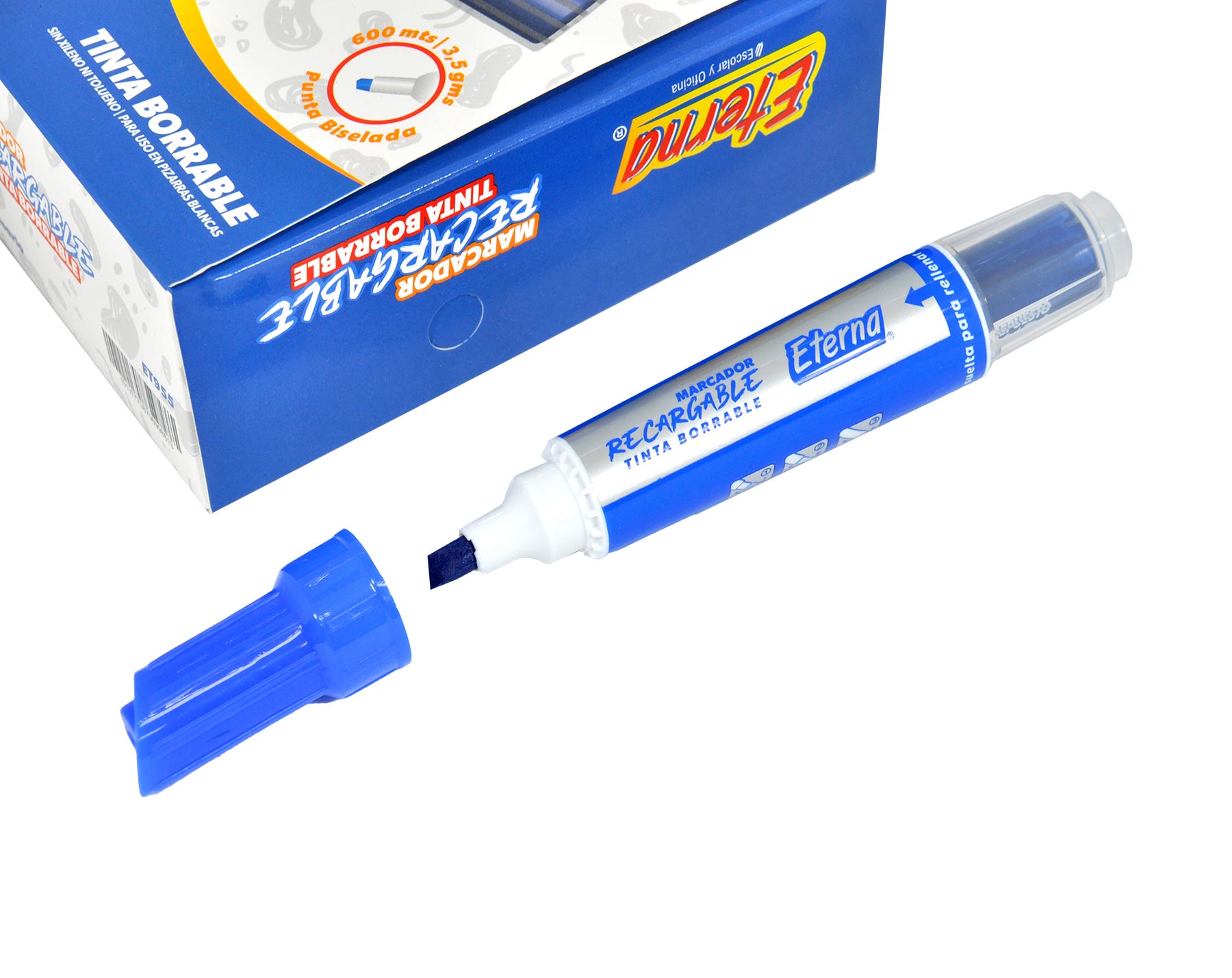 Marcador Borrable Recargable Azul img #1