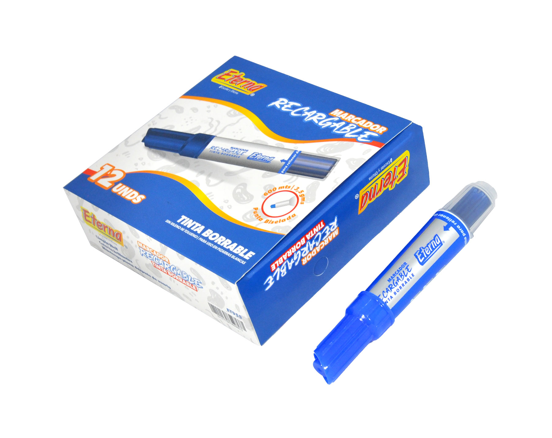 Marcador Borrable Recargable Azul img #3