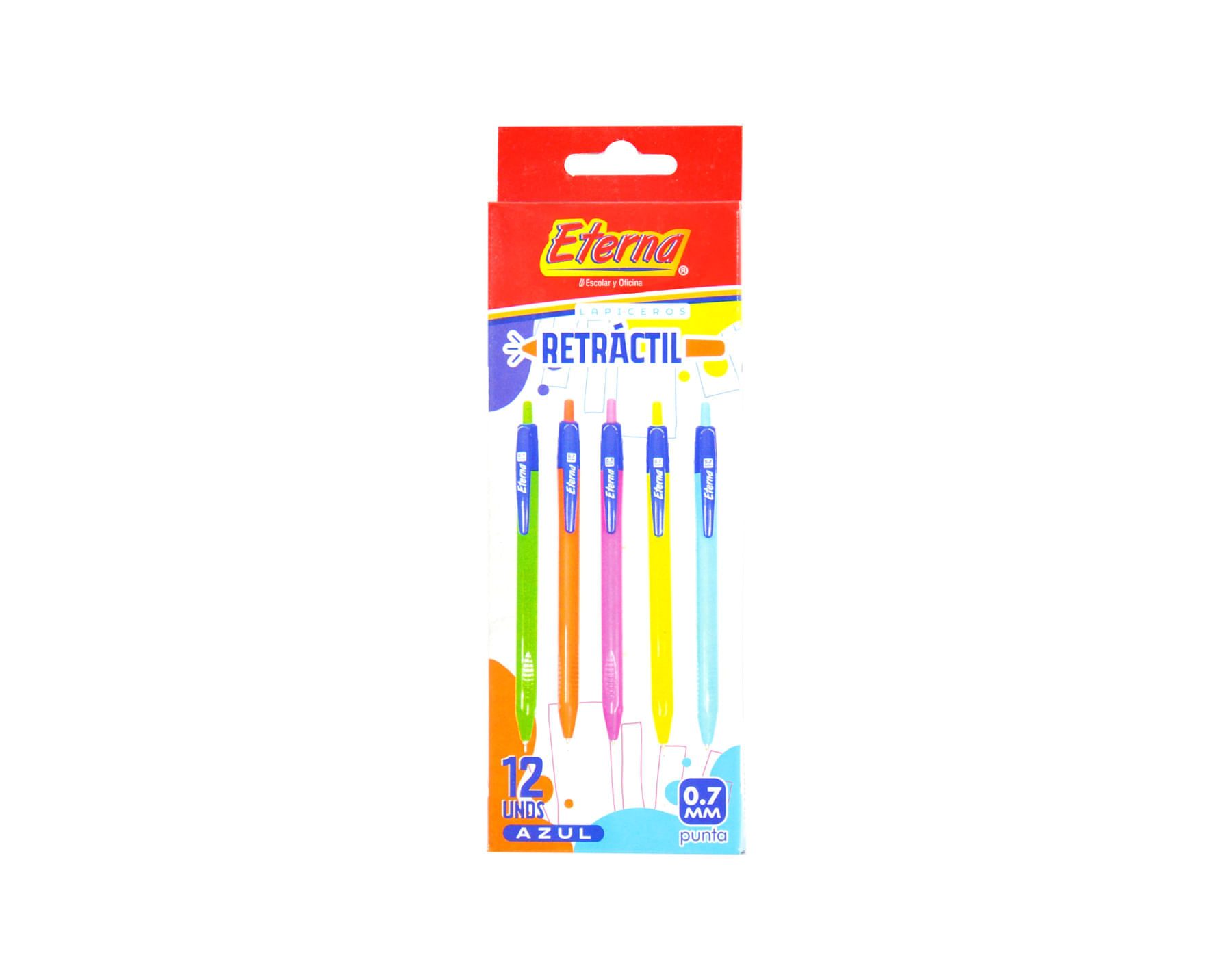 Lapicero Azul  Retráctil Tinta 0.7 mm Eterna img #2