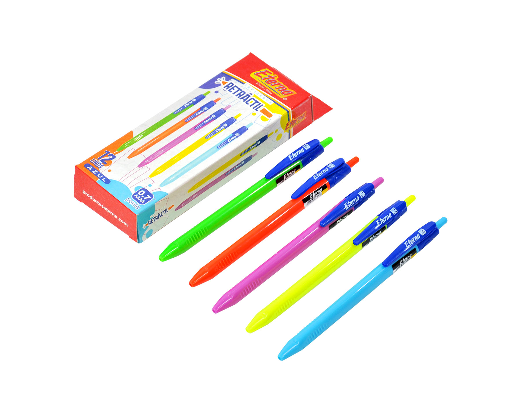 Lapicero Azul  Retráctil Tinta 0.7 mm Eterna img #3