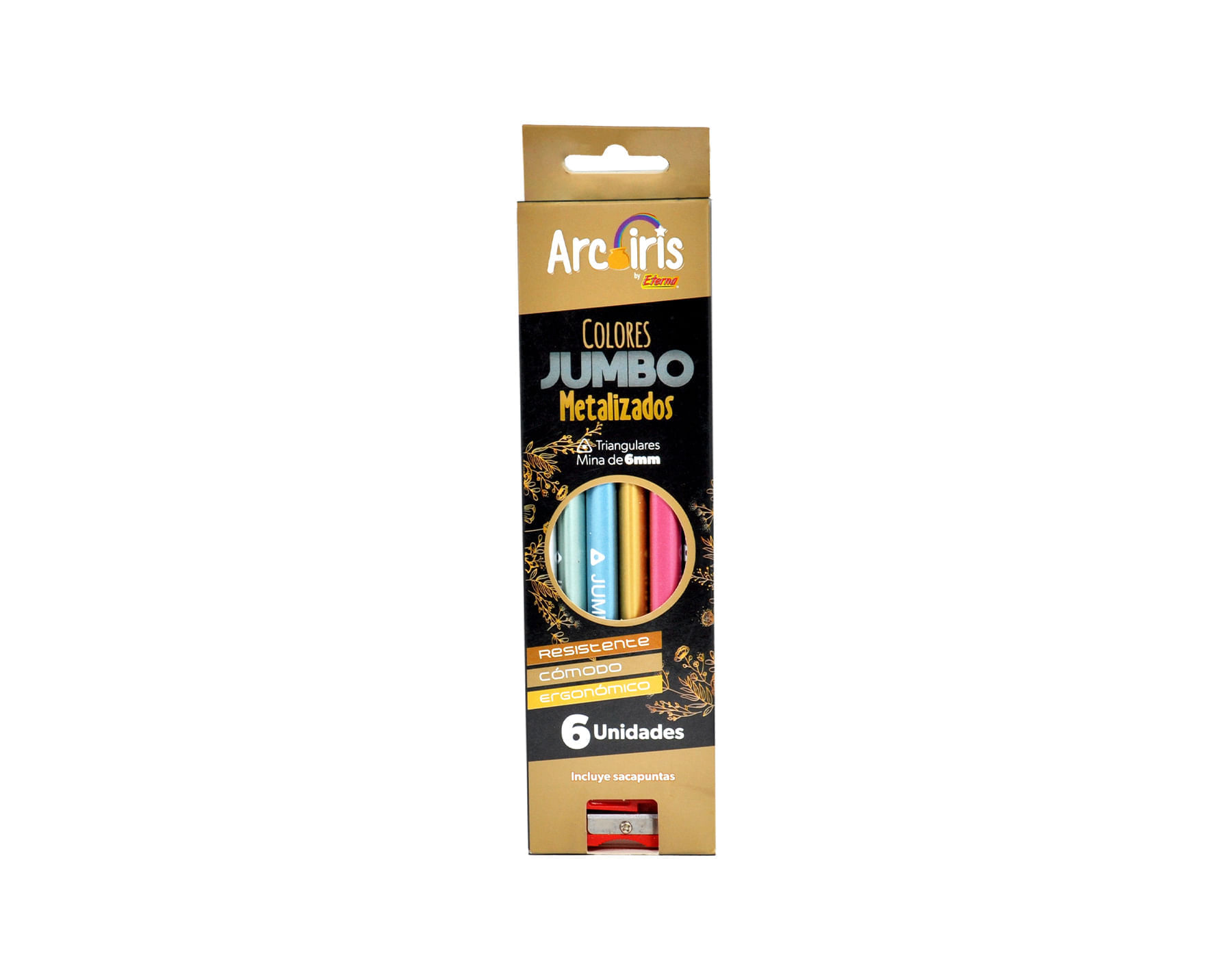 Lápices de Color Jumbo Arcoiris Metalizado Arcoíris img #1