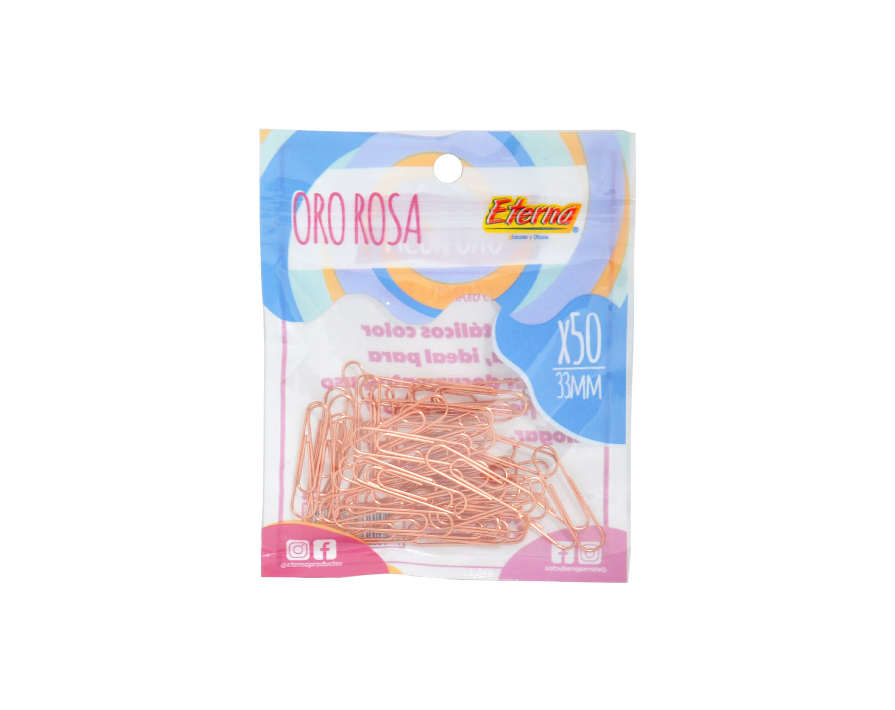 Clips Oro Rosa x 50 Eterna img #1